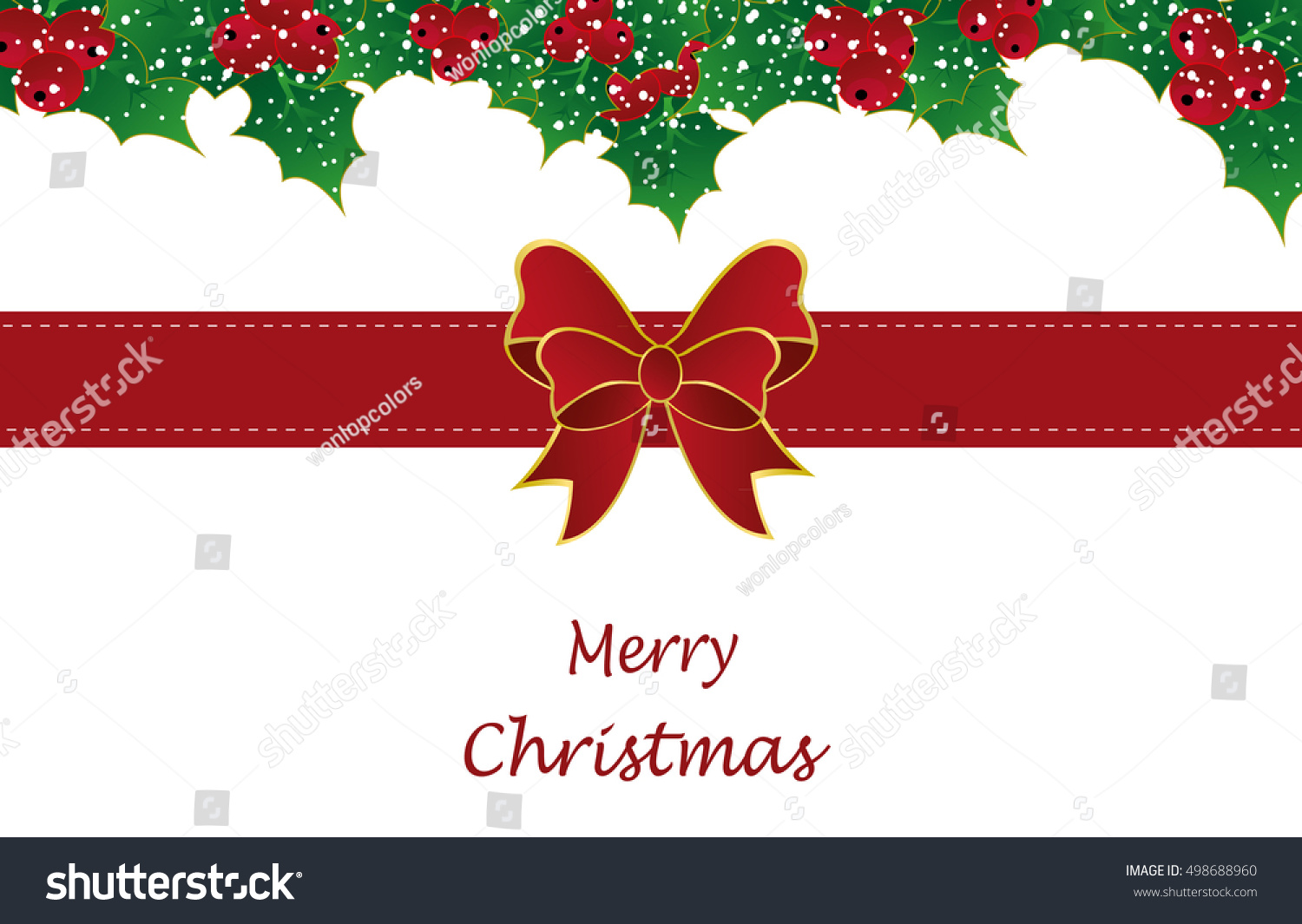 Christmas Decoration On White Background Stock Vector Illustration 498688960 : Shutterstock