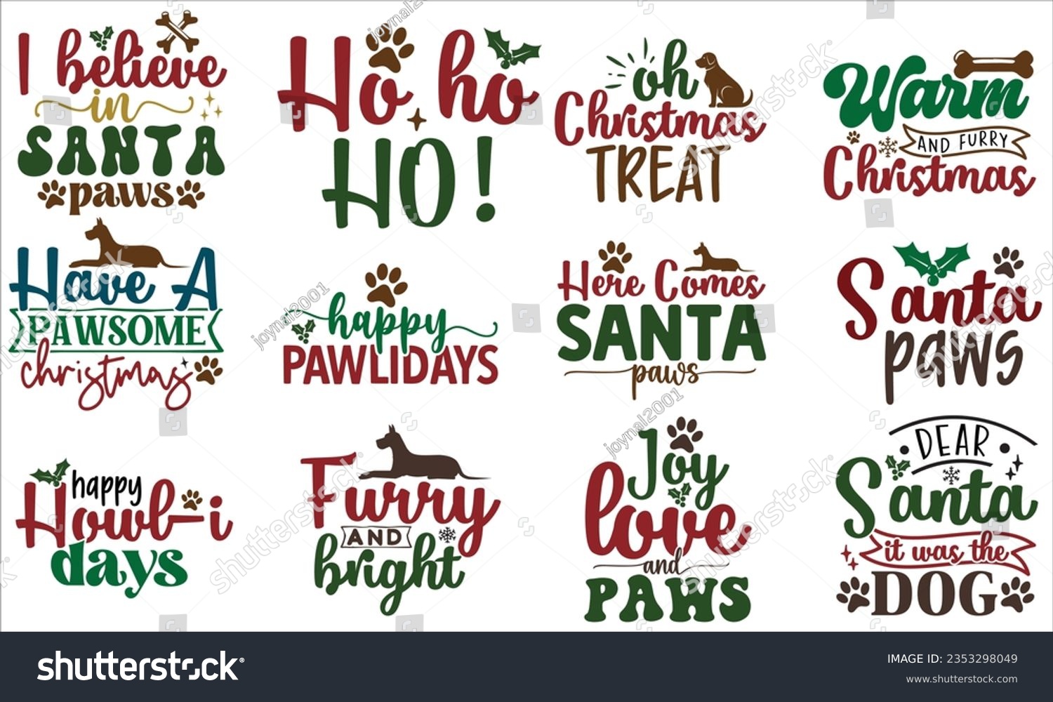 SVG of Christmas Dog Design, Christmas Dog SVG Design Template, Christmas Dog SVG bundle. svg