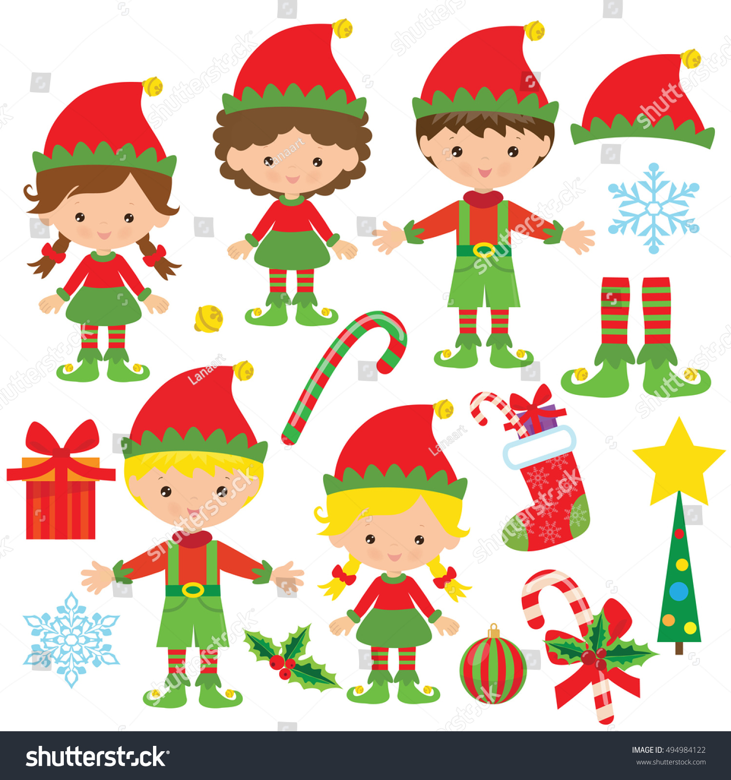 Download Christmas Elf Vector Cartoon Illustration Stock Vector Royalty Free 494984122 3D SVG Files Ideas | SVG, Paper Crafts, SVG File