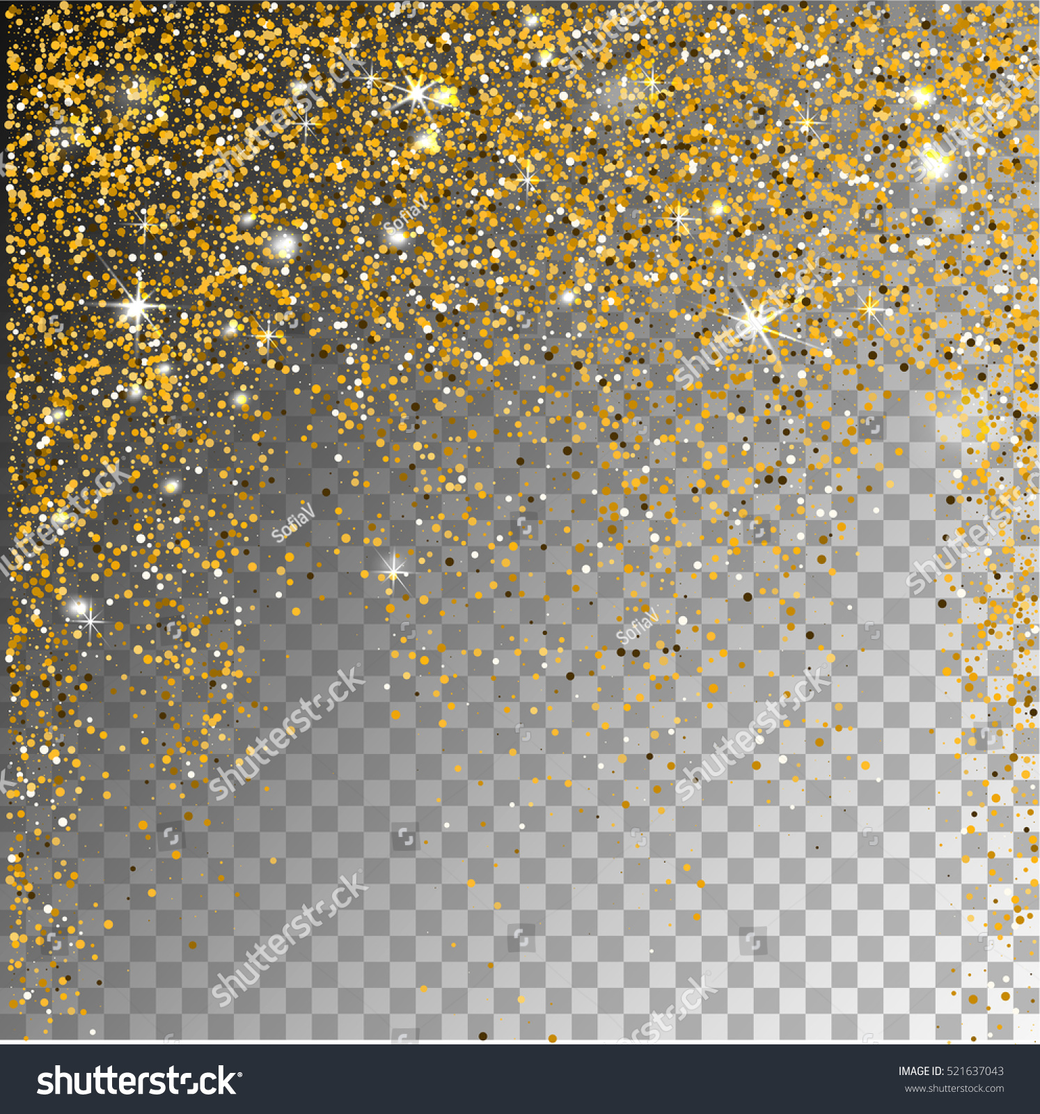 stock vector christmas falling snow gold glitter particles on a transparent sparcle background abstract 521637043