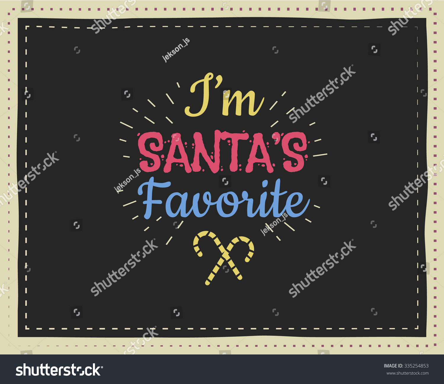 Christmas funny lettering sign quote background design for kids i m santa s