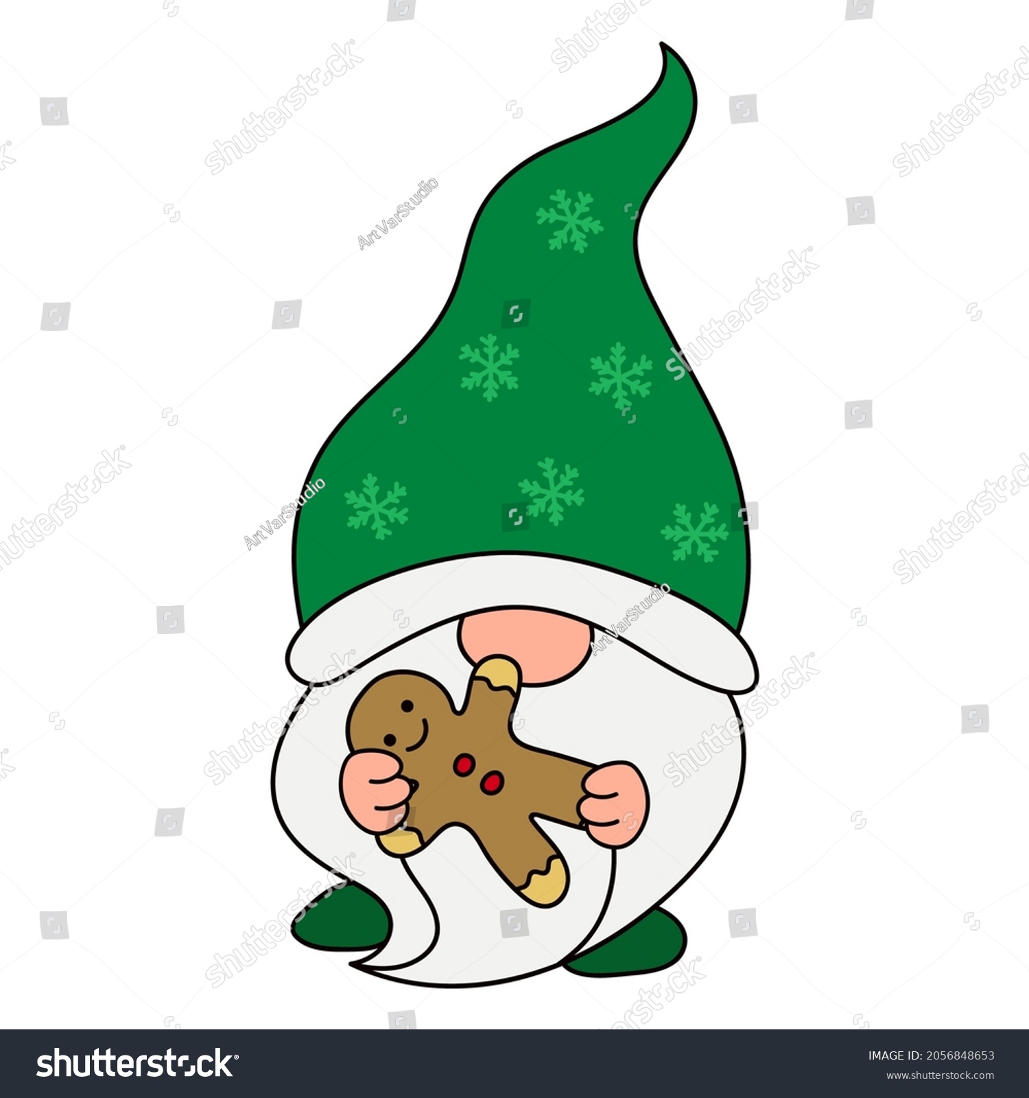SVG of Christmas gnome clipart. Vector Christmas character illustration. Cartoon clipart Xmas gnome set for kids activity t shirt print, icon, logo, label, patch or sticker. svg