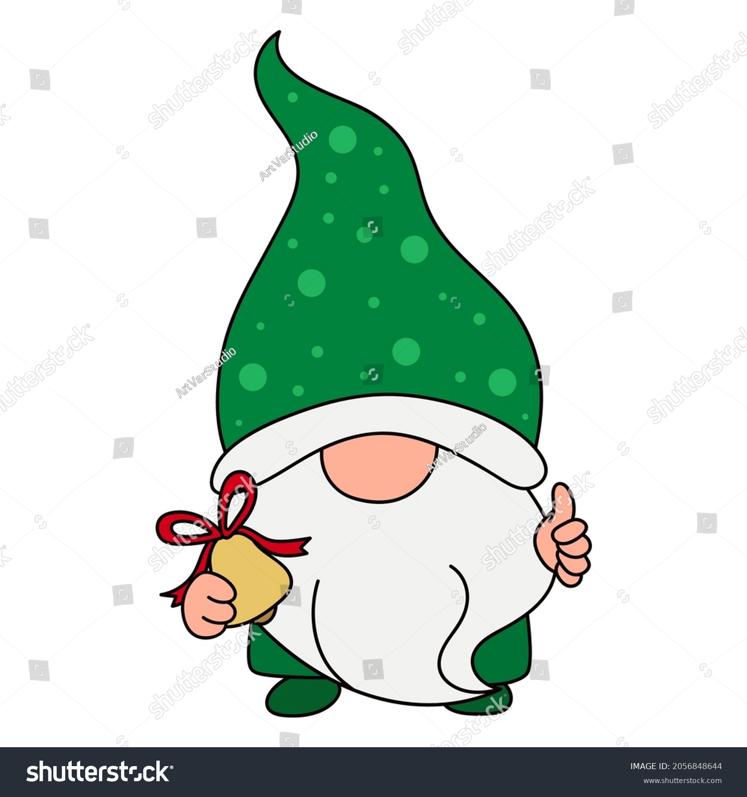 SVG of Christmas gnome illustration. Vector illustration of gnome for nursery room decor, posters, greeting cards and party invitations. Xmas gnome clipart for kids print. svg