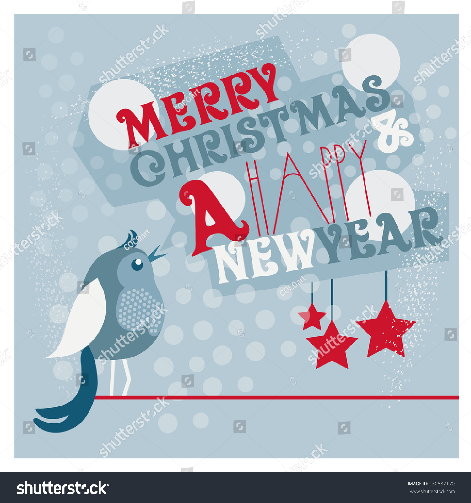 Christmas Greeting Card Stock Vector Illustration 230687170 : Shutterstock