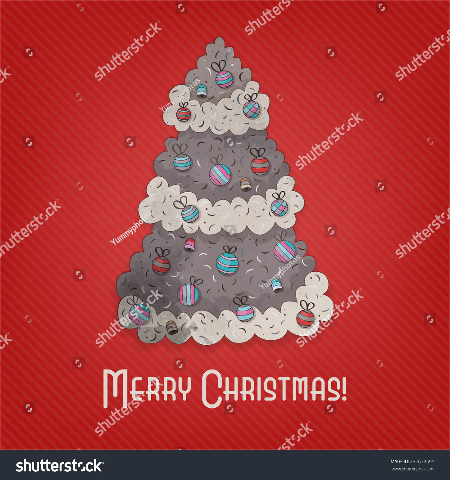 Christmas Greeting Card. Stock Vector Illustration 231673591 : Shutterstock