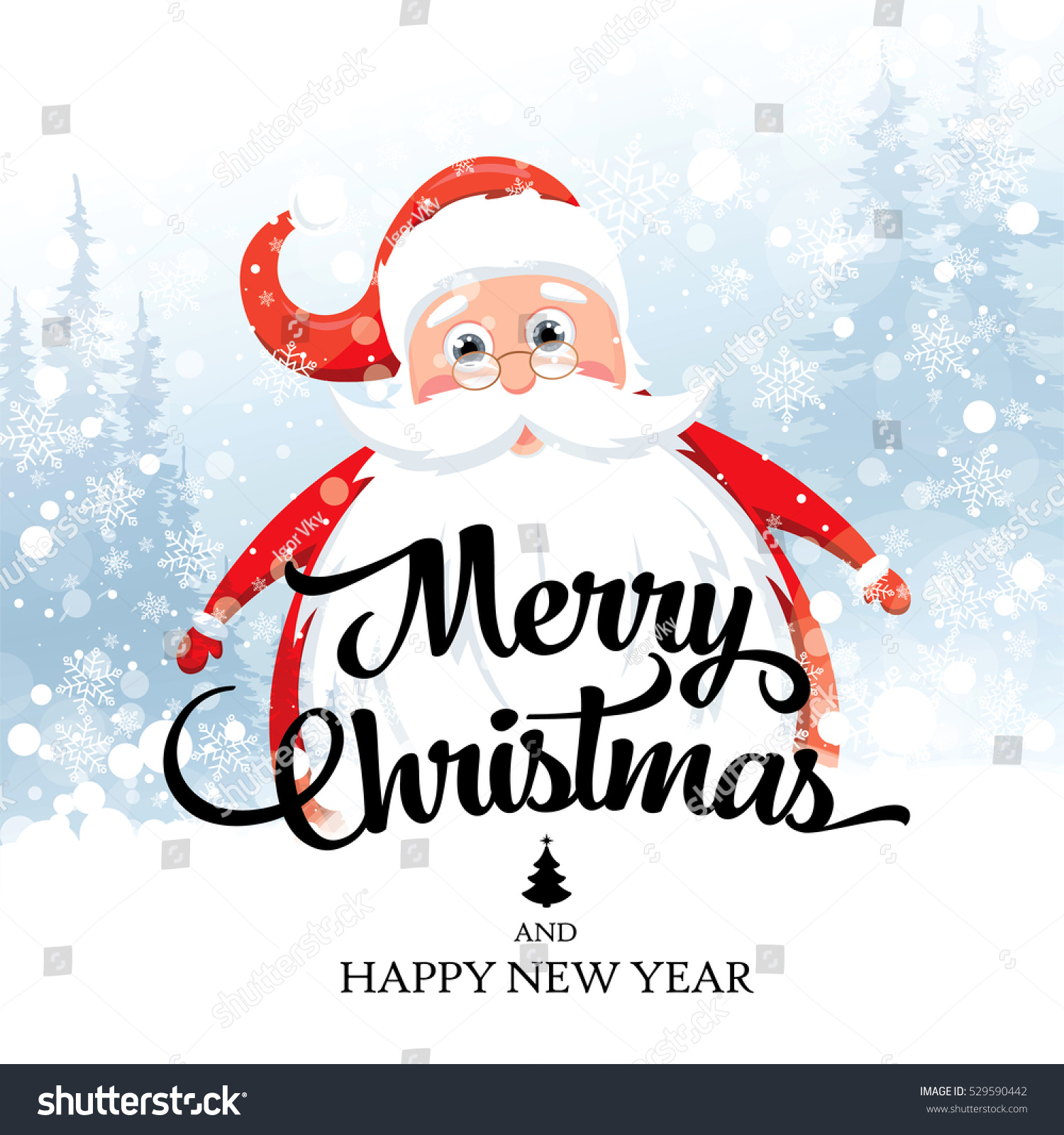 Christmas Greeting Card. Merry Christmas And Happy New Year Stock ...