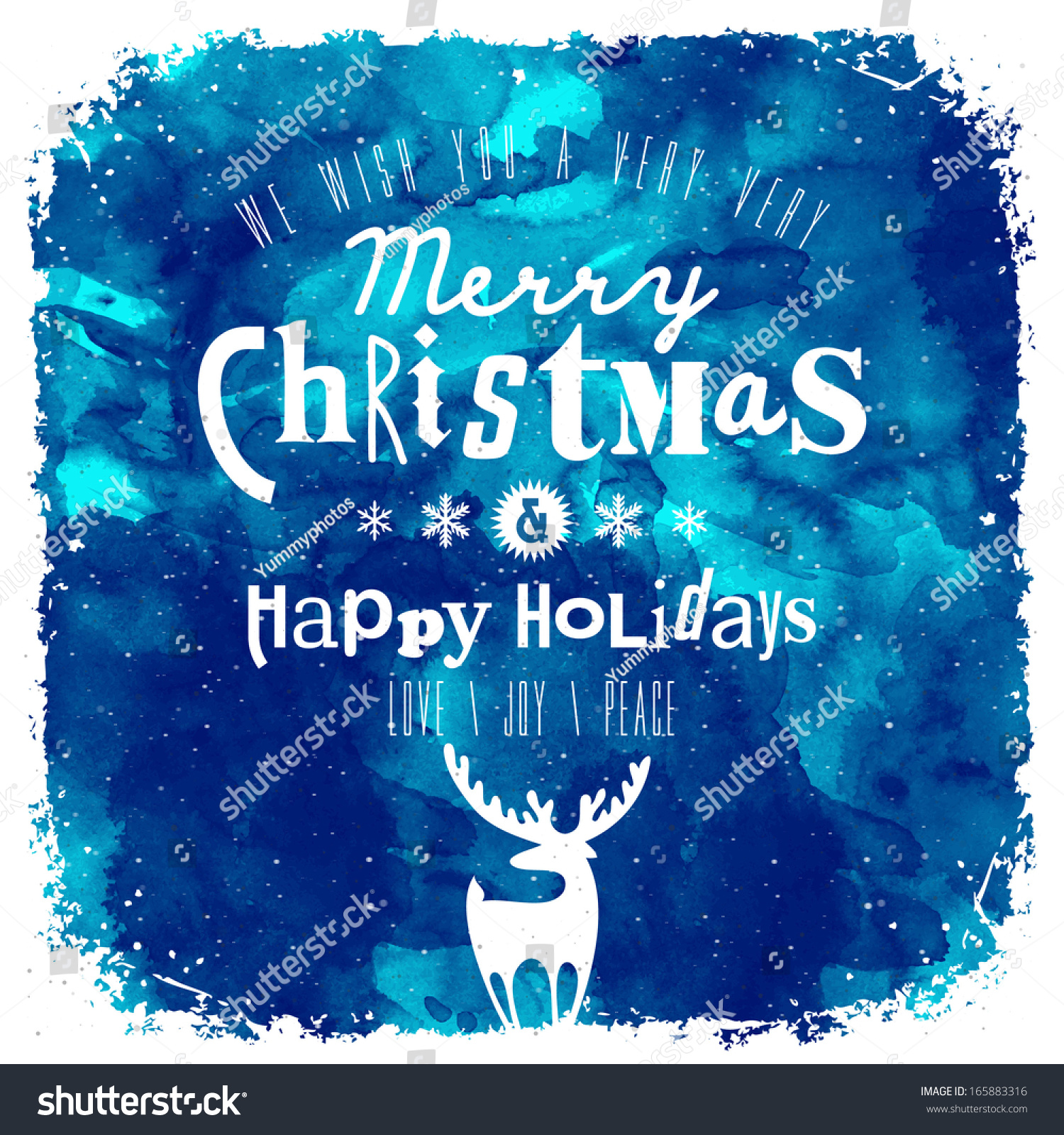 Christmas Greeting Card. Merry Christmas Lettering Stock Vector