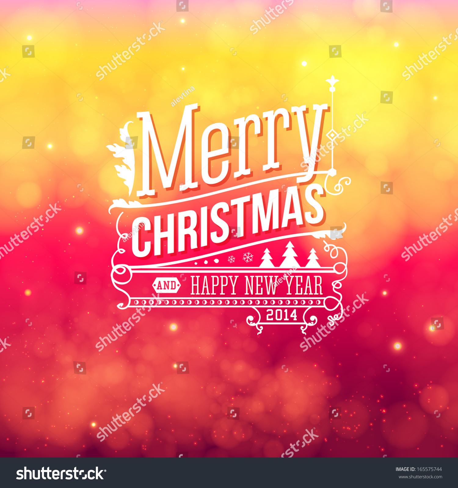 Christmas Greeting Card. Merry Christmas Lettering In Vintage Style ...