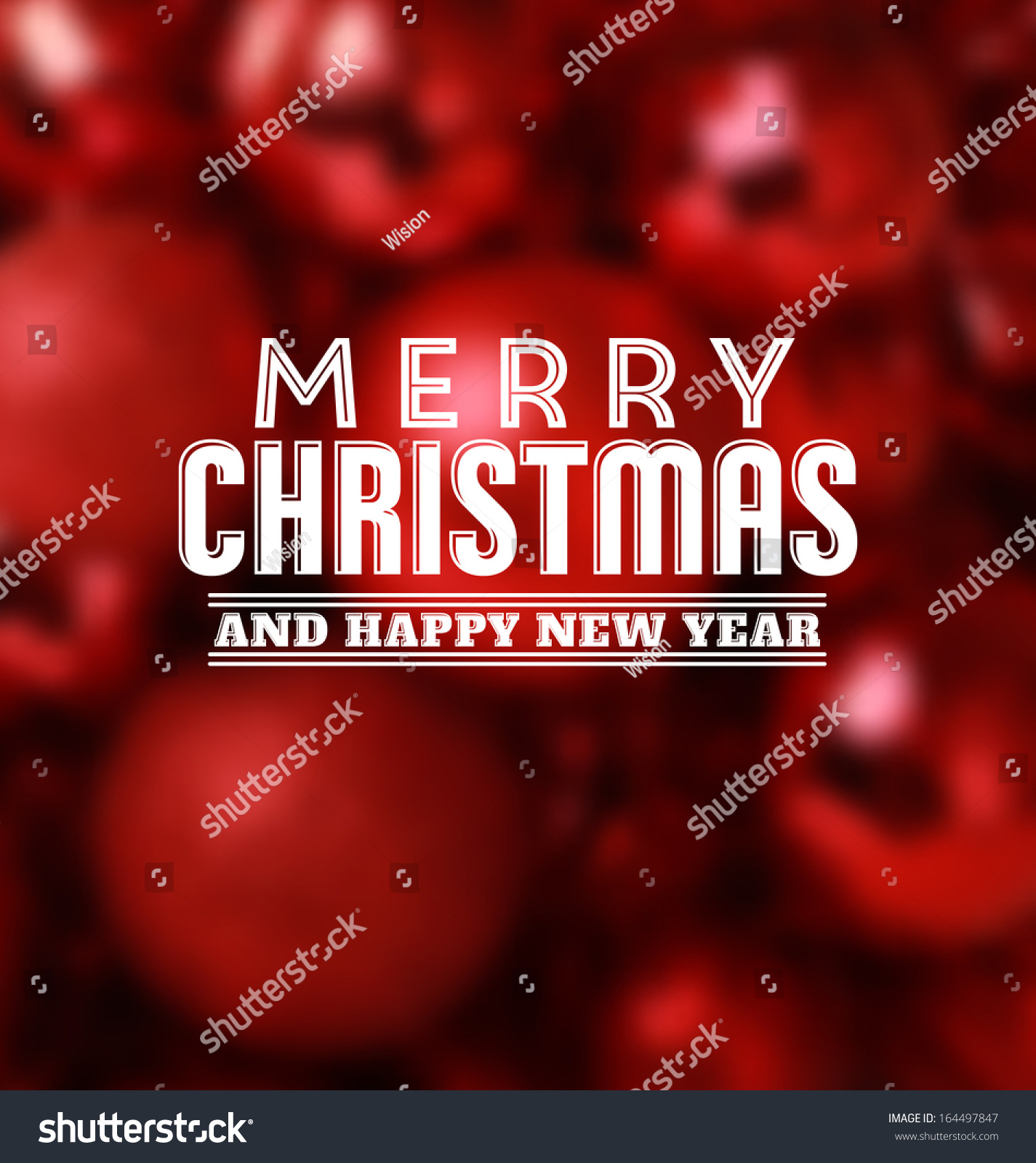 Christmas Greeting Card - Typographic Design Stock Vector Illustration