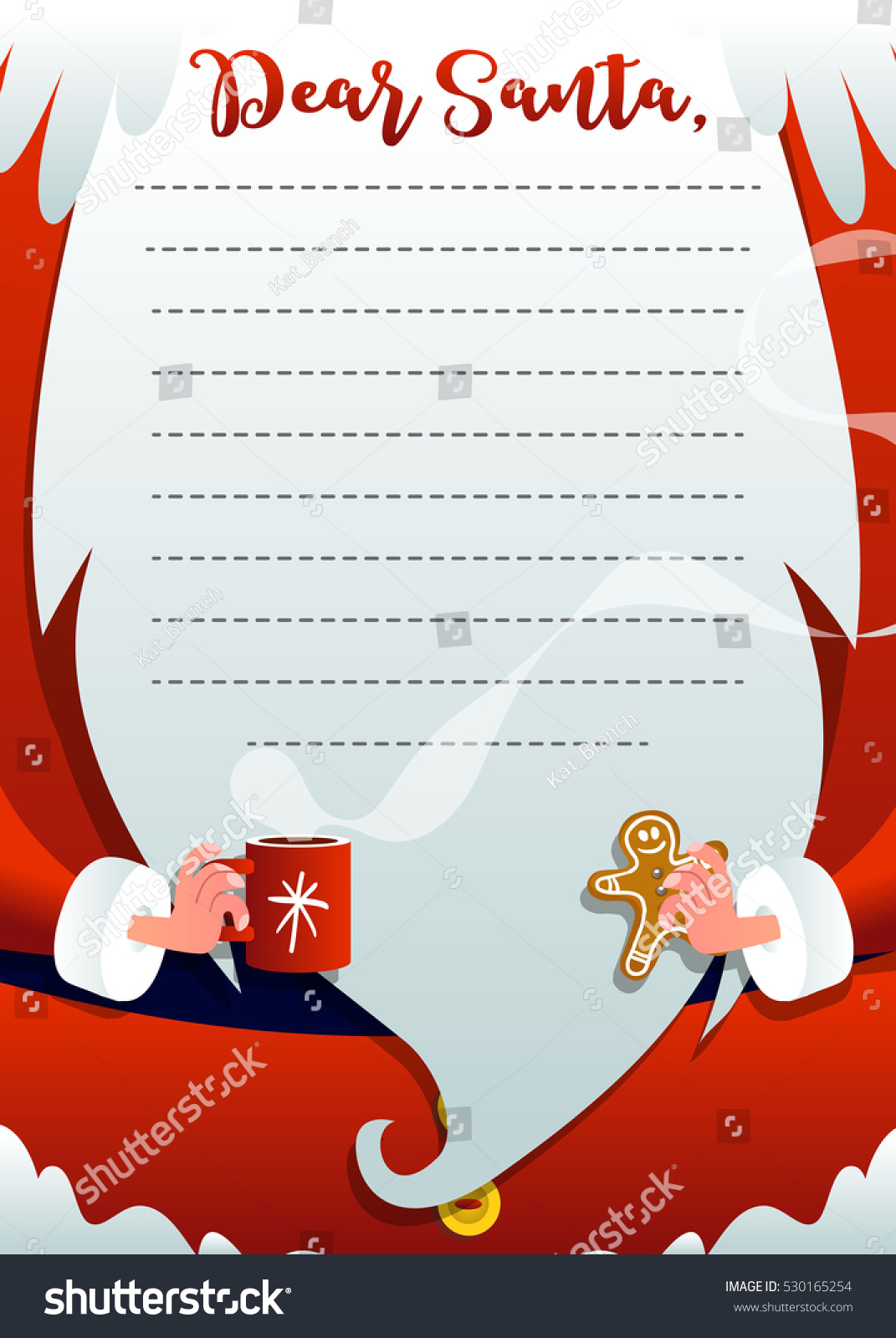 Christmas Greeting Card Santa Claus Merry Stock Vector 530165254 - Shutterstock