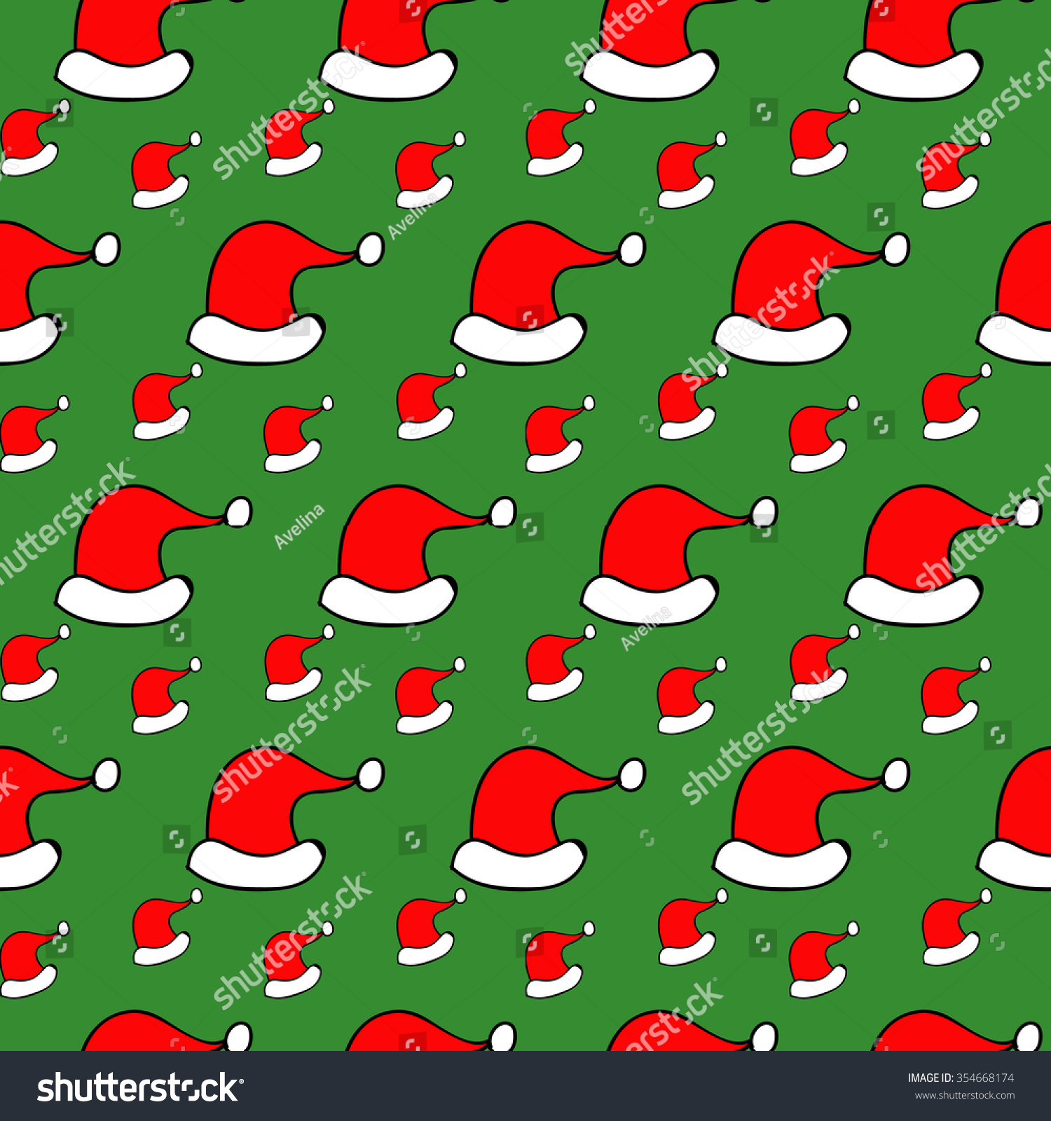 Christmas Hats Wallpaper Pack Stock Vector 354668174 - Shutterstock