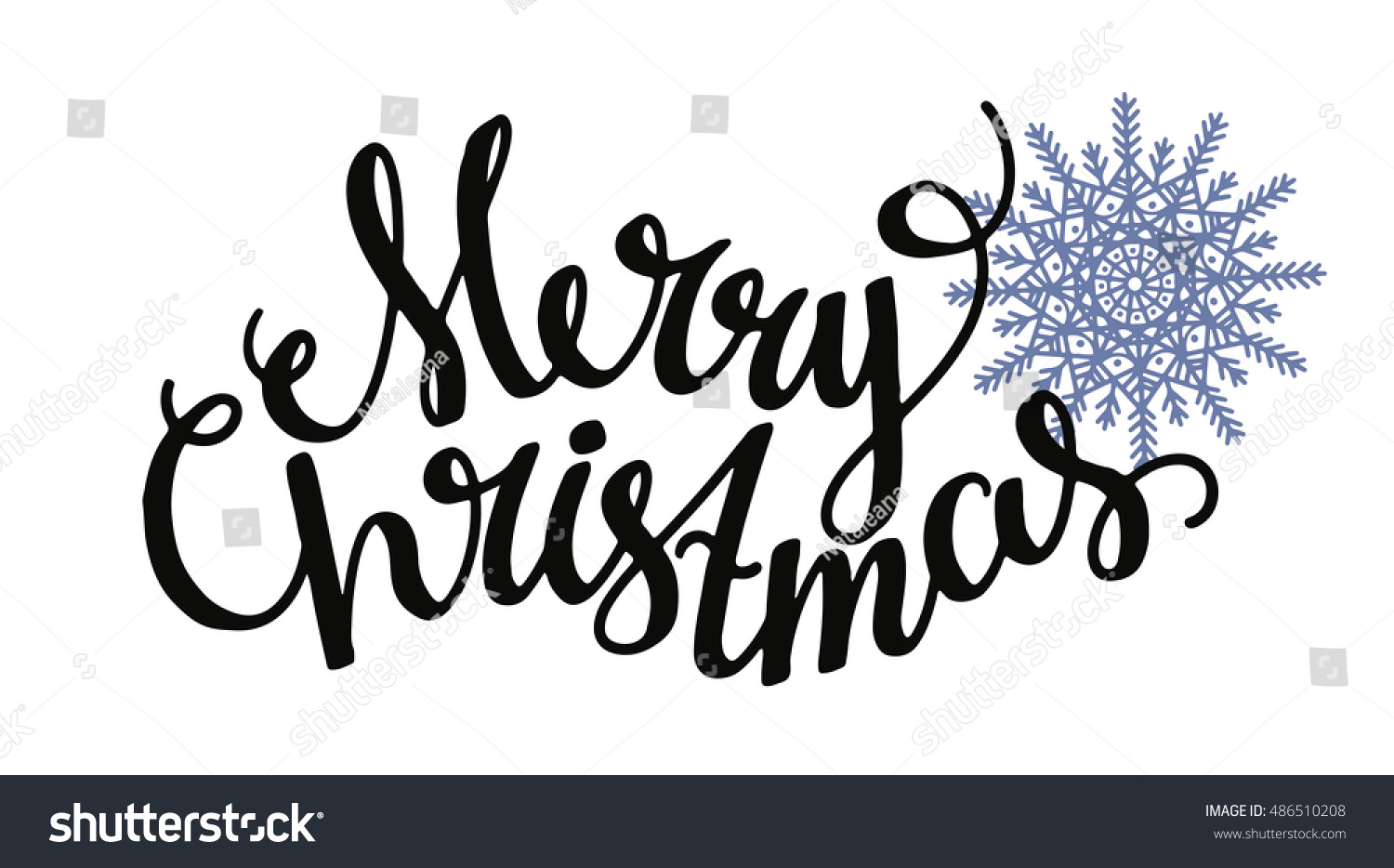 christmas holiday banner merry christmas handwritten stock vector merry banner