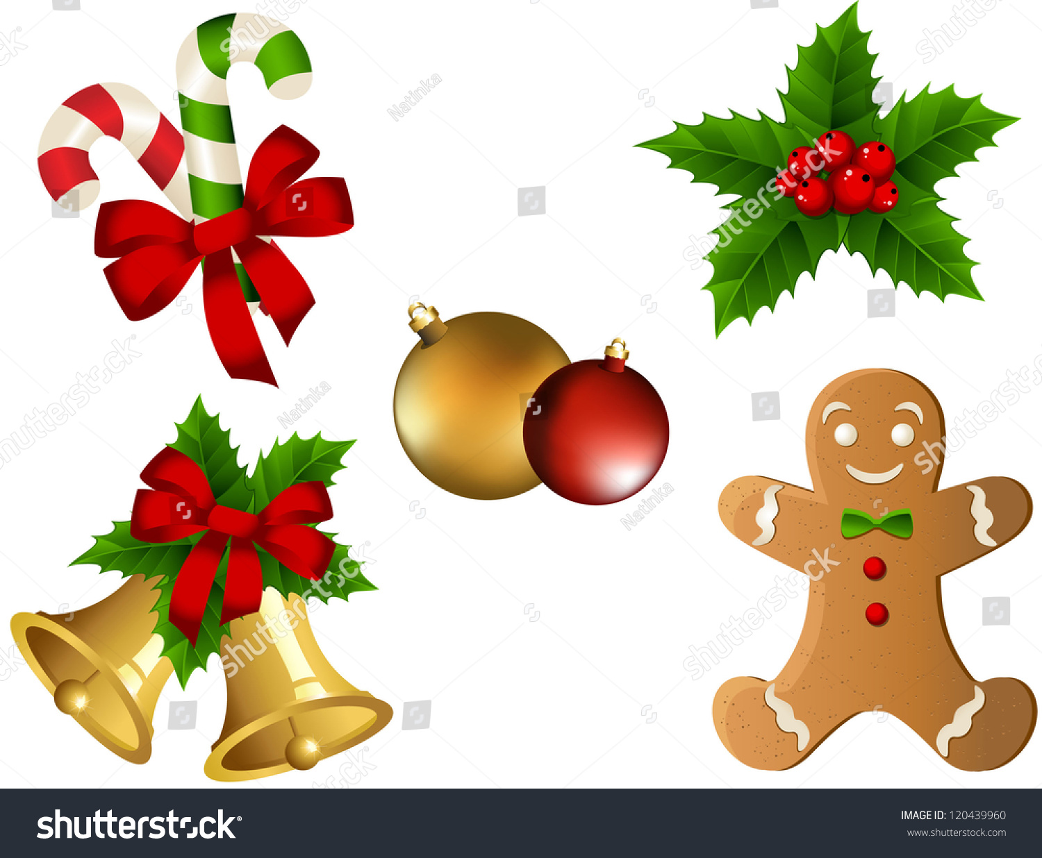 Christmas Icons Stock Vector Illustration 120439960 : Shutterstock