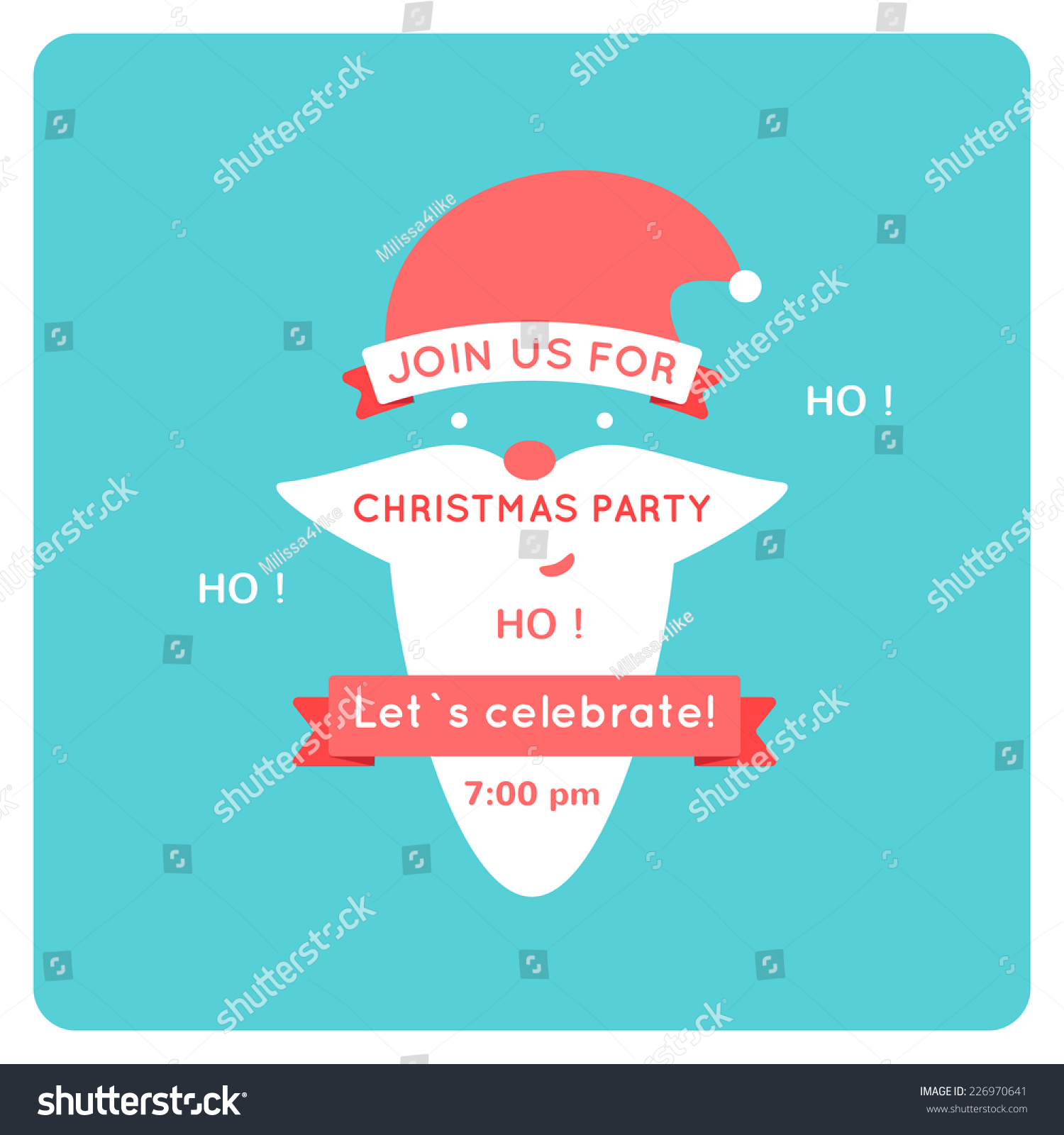 christmas invitation vector