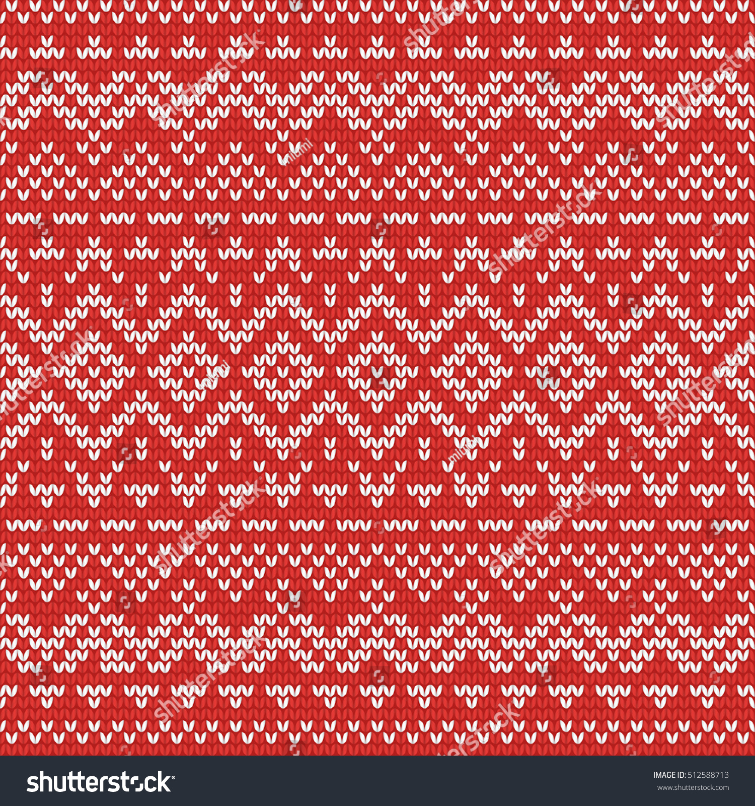 Christmas Knitting Seamless Pattern Nordic Ornaments Stock