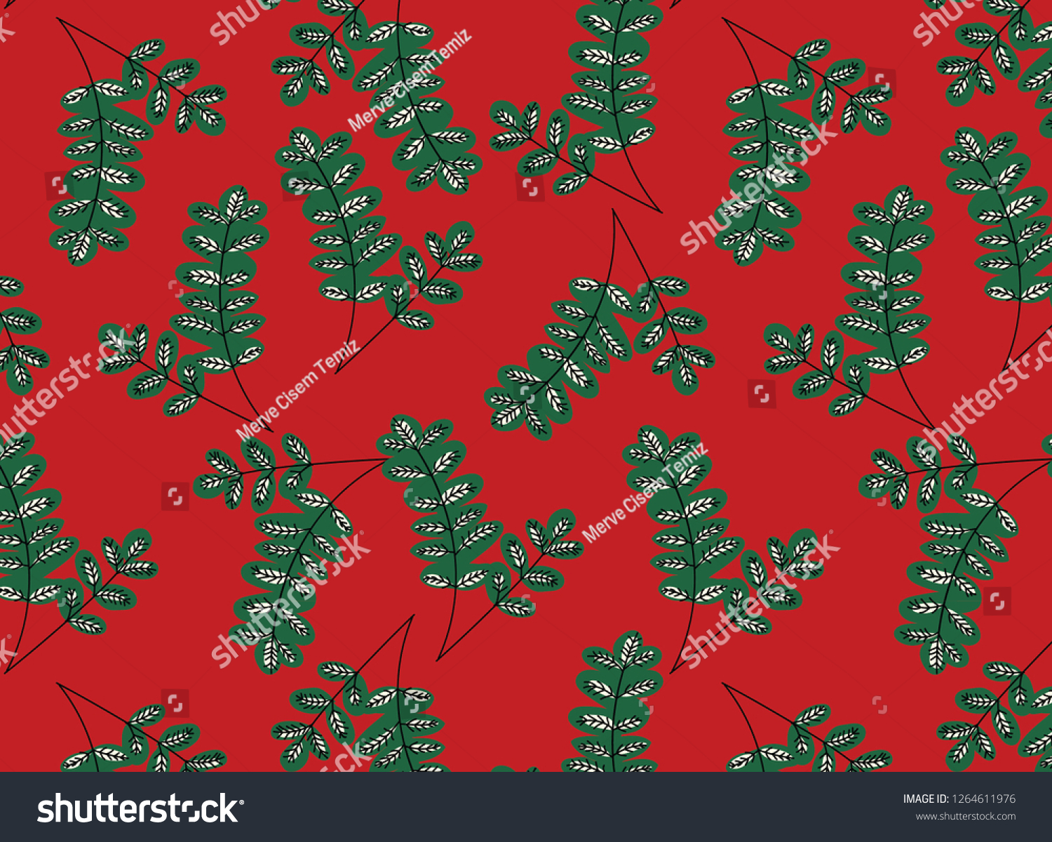 SVG of Christmas Leaf Print Pattern  svg
