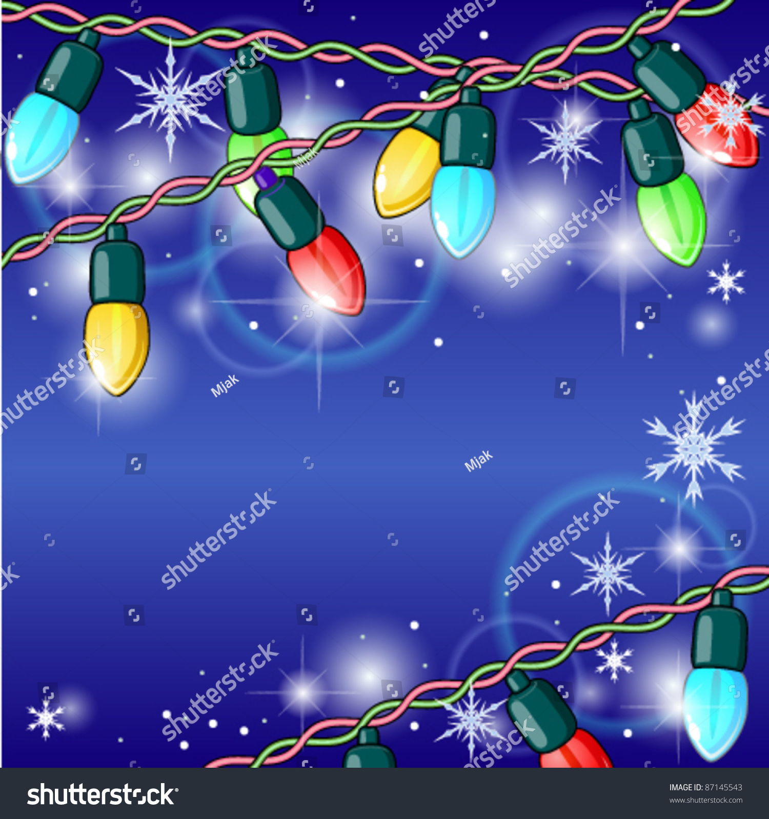 Christmas Lights Stock Vector Illustration 87145543 : Shutterstock