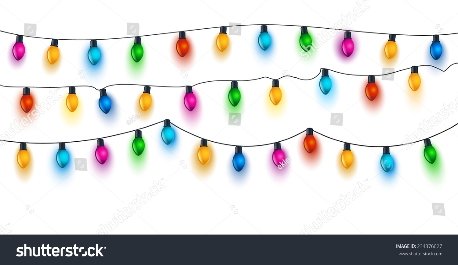 Christmas Lights Background. Vector - 234376027 : Shutterstock