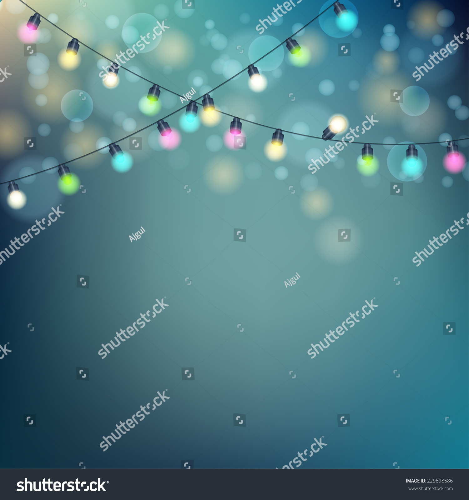 Christmas Lights Background. Vector Illustration, Eps10 - 229698586