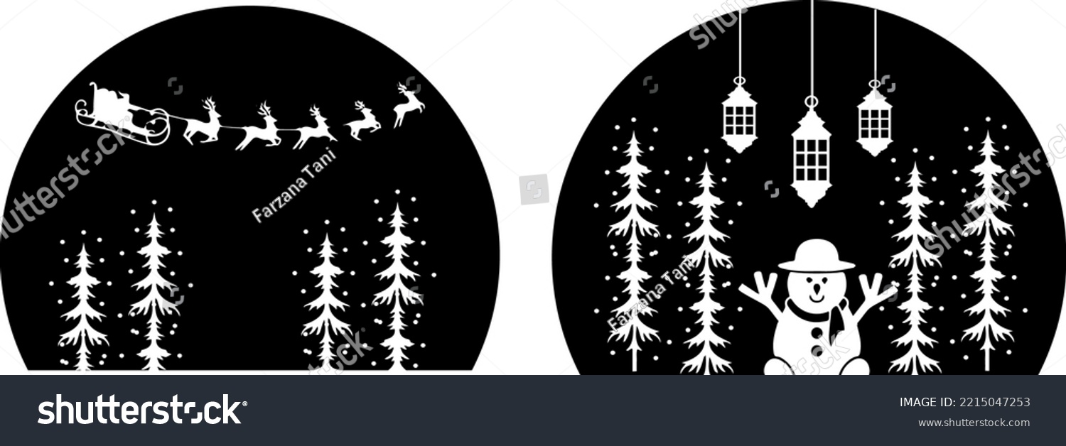 SVG of Christmas men winter silhoutee design svg