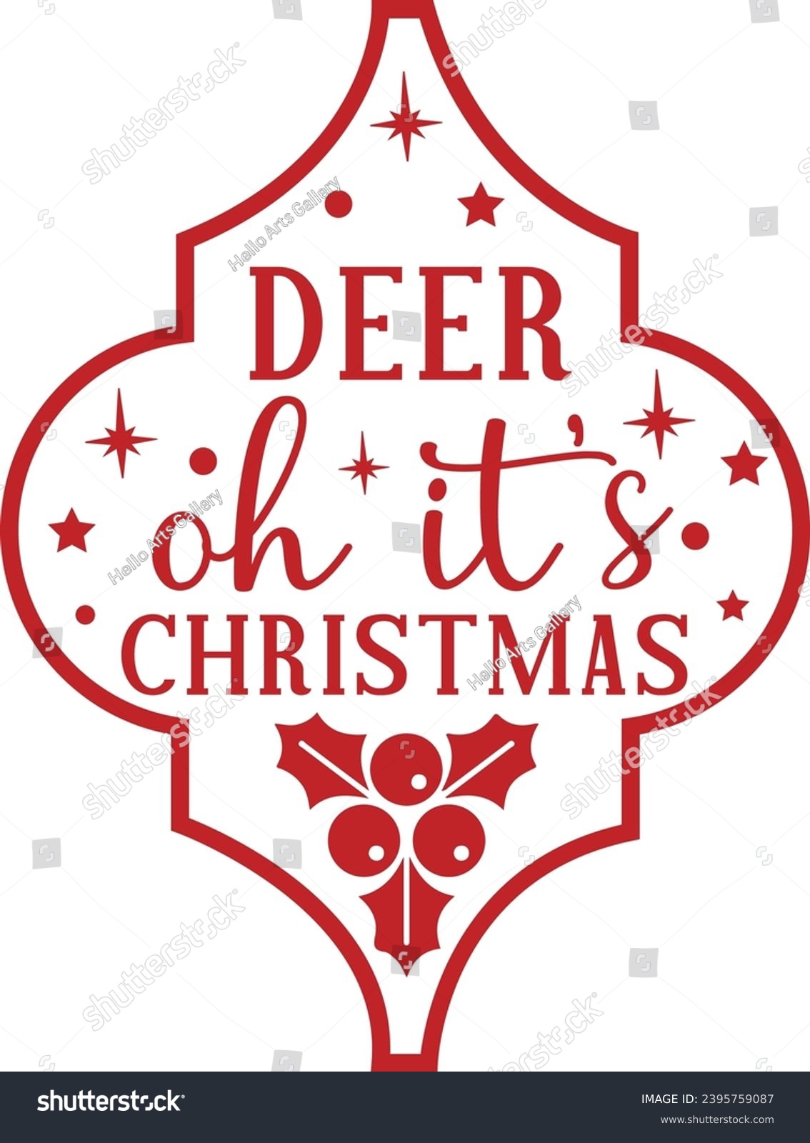 SVG of Christmas Ornament Red Design Deer Christmas Ornament Design svg