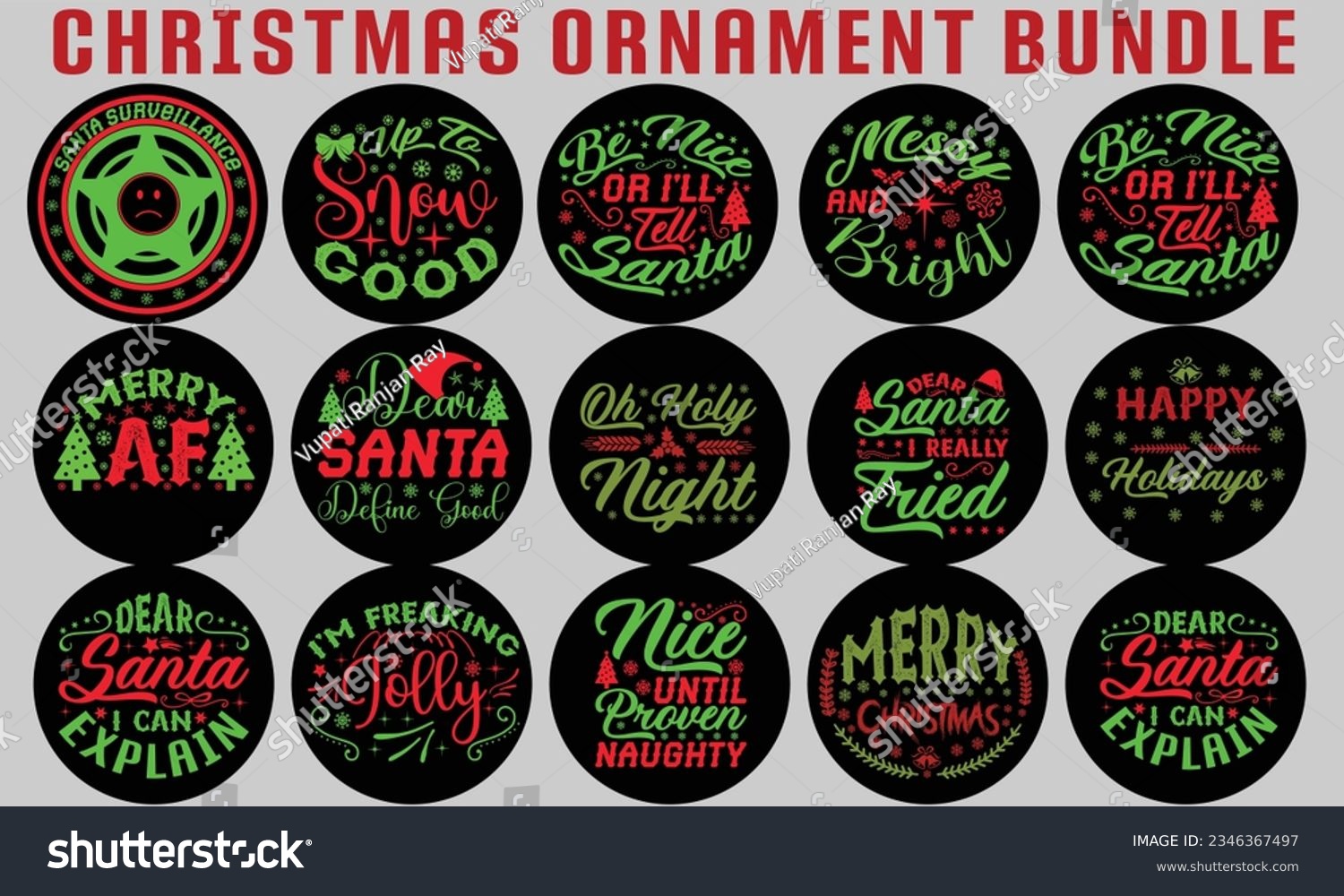 SVG of Christmas ornaments svg bundle, Christmas T Shirt Bundle  svg