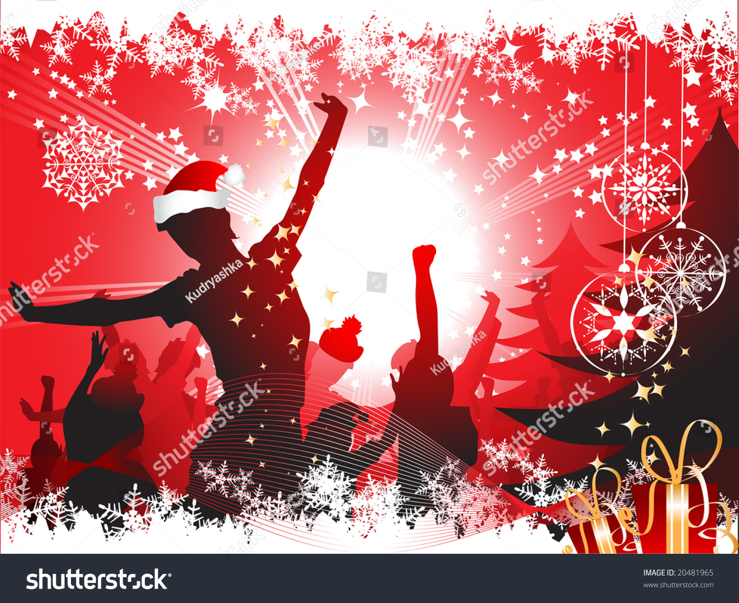Christmas Party Background Stock Vector 20481965 - Shutterstock