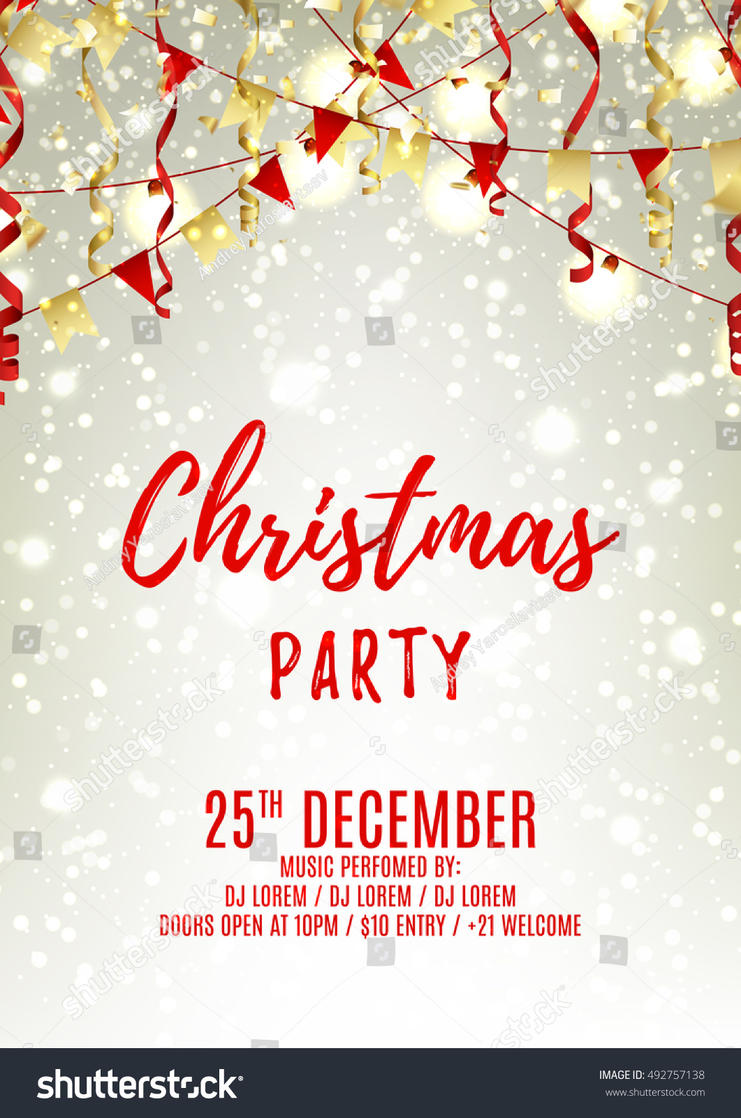 holiday luncheon flyer template