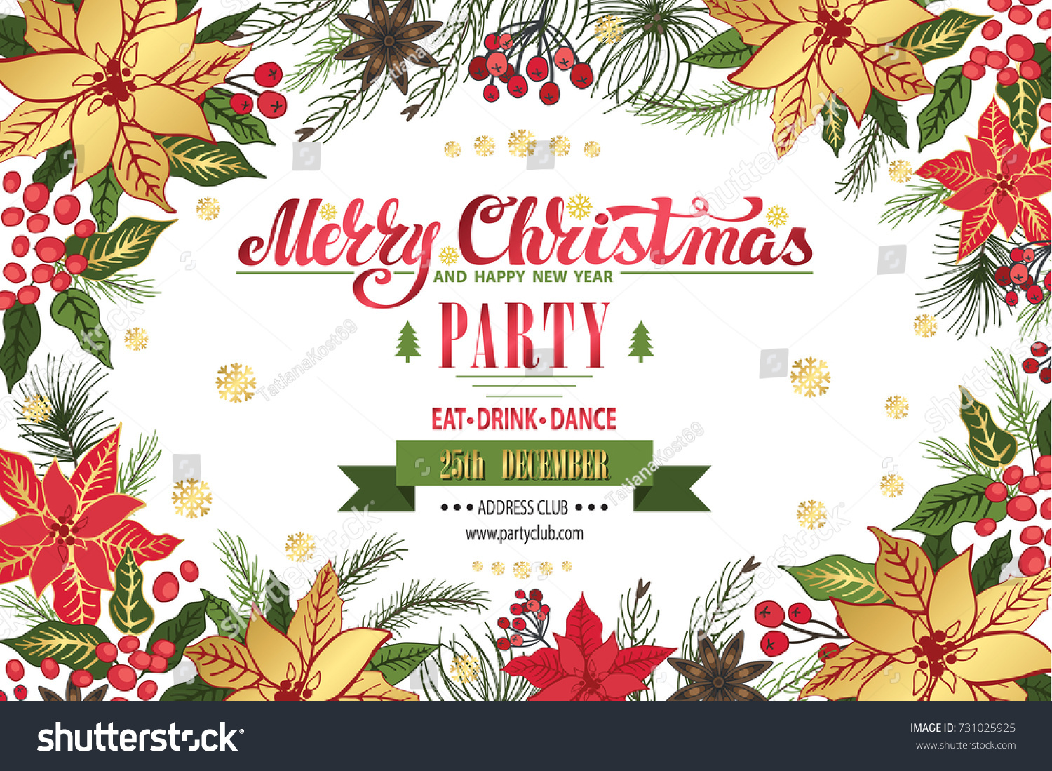merry christmas party invitation