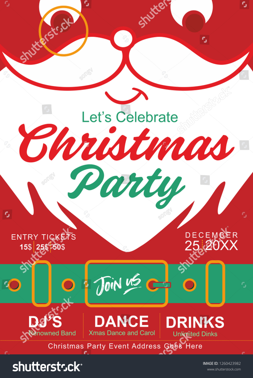 Christmas Party Invite Template Secret Santa Stock Vector (Royalty Pertaining To Secret Santa Label Template