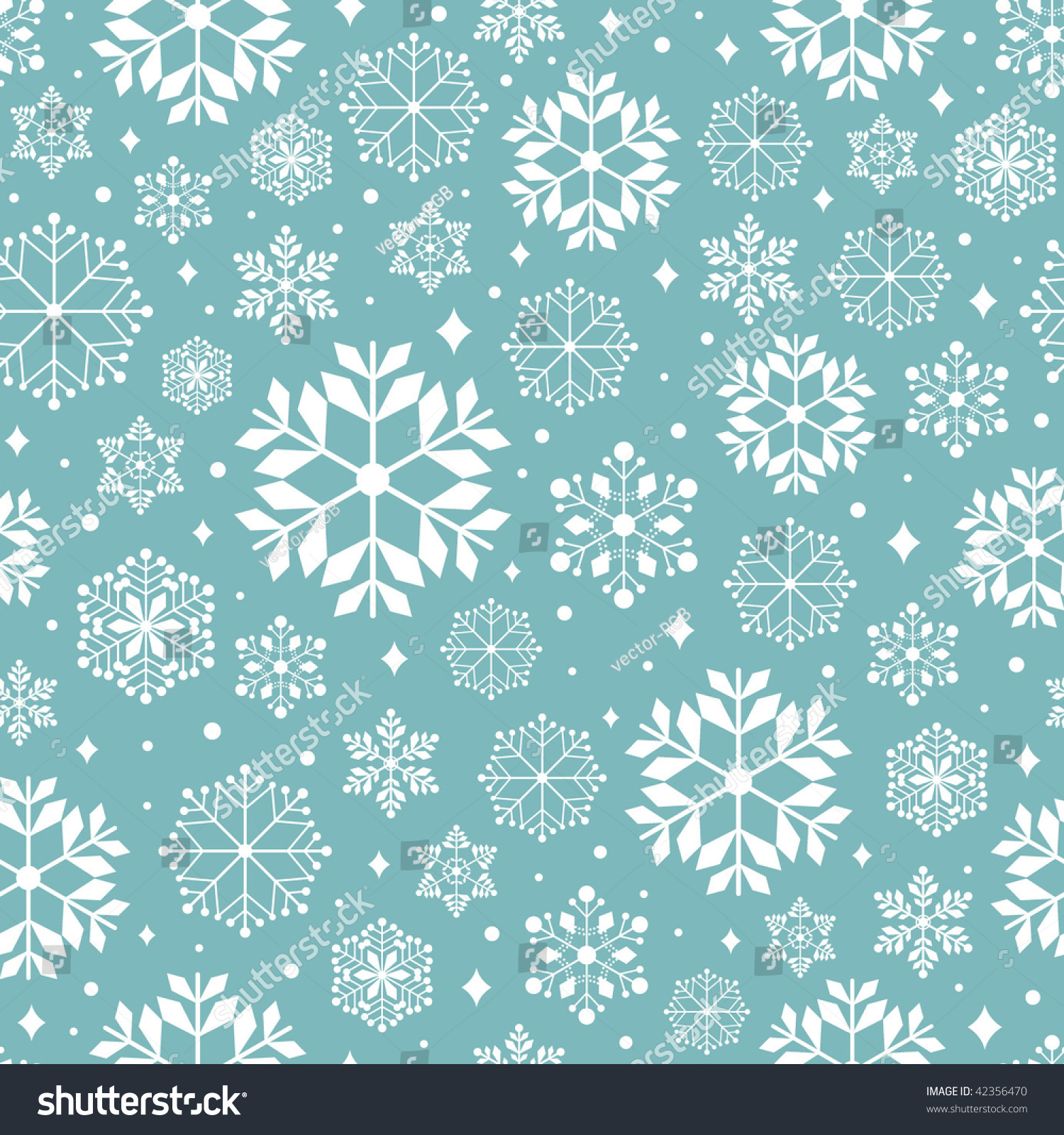 Christmas Pattern Snowflake Background Stock Vector Illustration ...