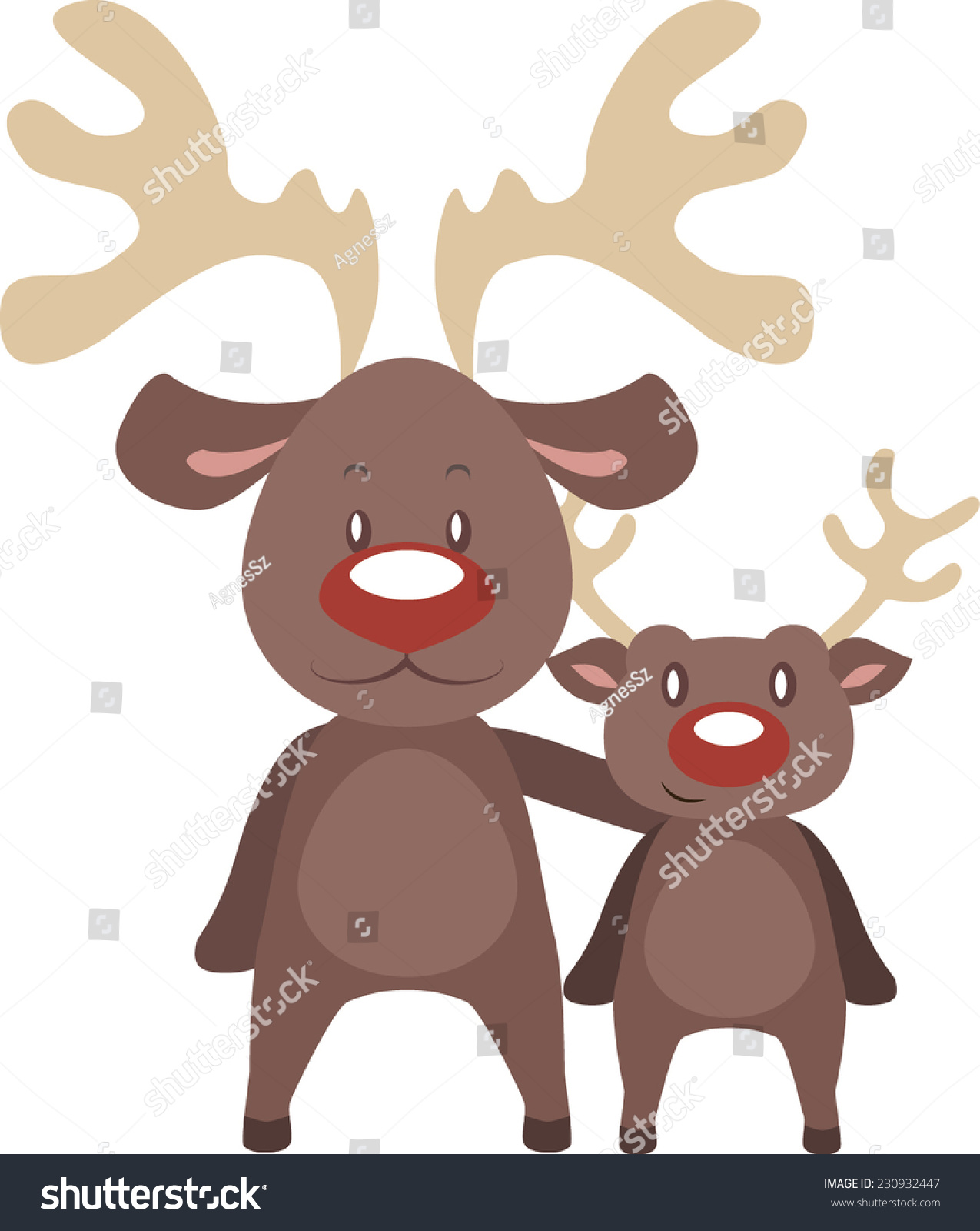 Christmas Reindeer Stock Vector Illustration 230932447 : Shutterstock