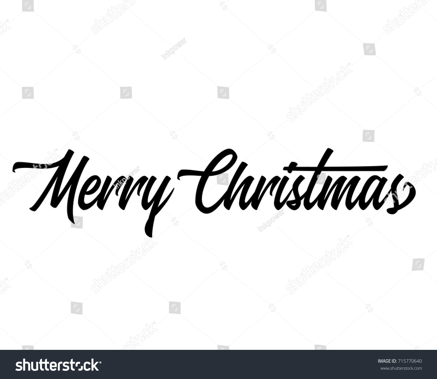 Single Line Font Art : Christmas related script phrase word art stock vector