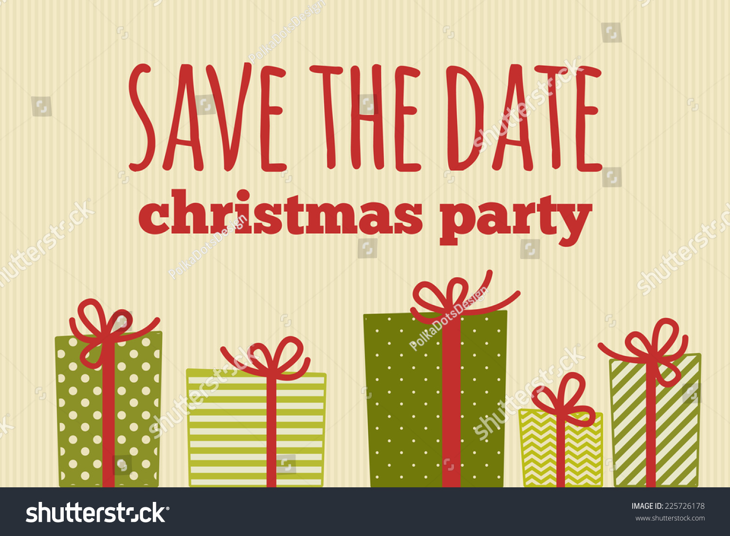 christmas save date card illustration christmas stock vector
