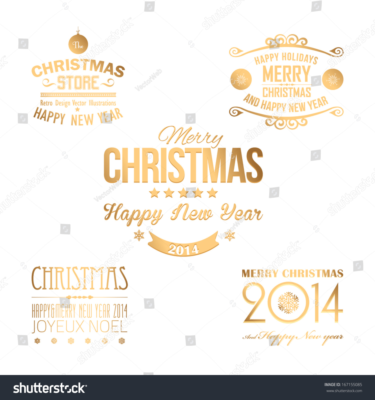 Christmas Shine Badge Banners Cards Vector Design