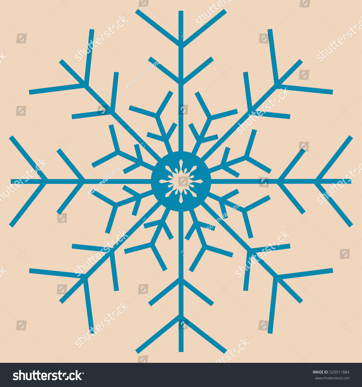 Christmas Snowflakes Seamless Background Stock Vector 520511884