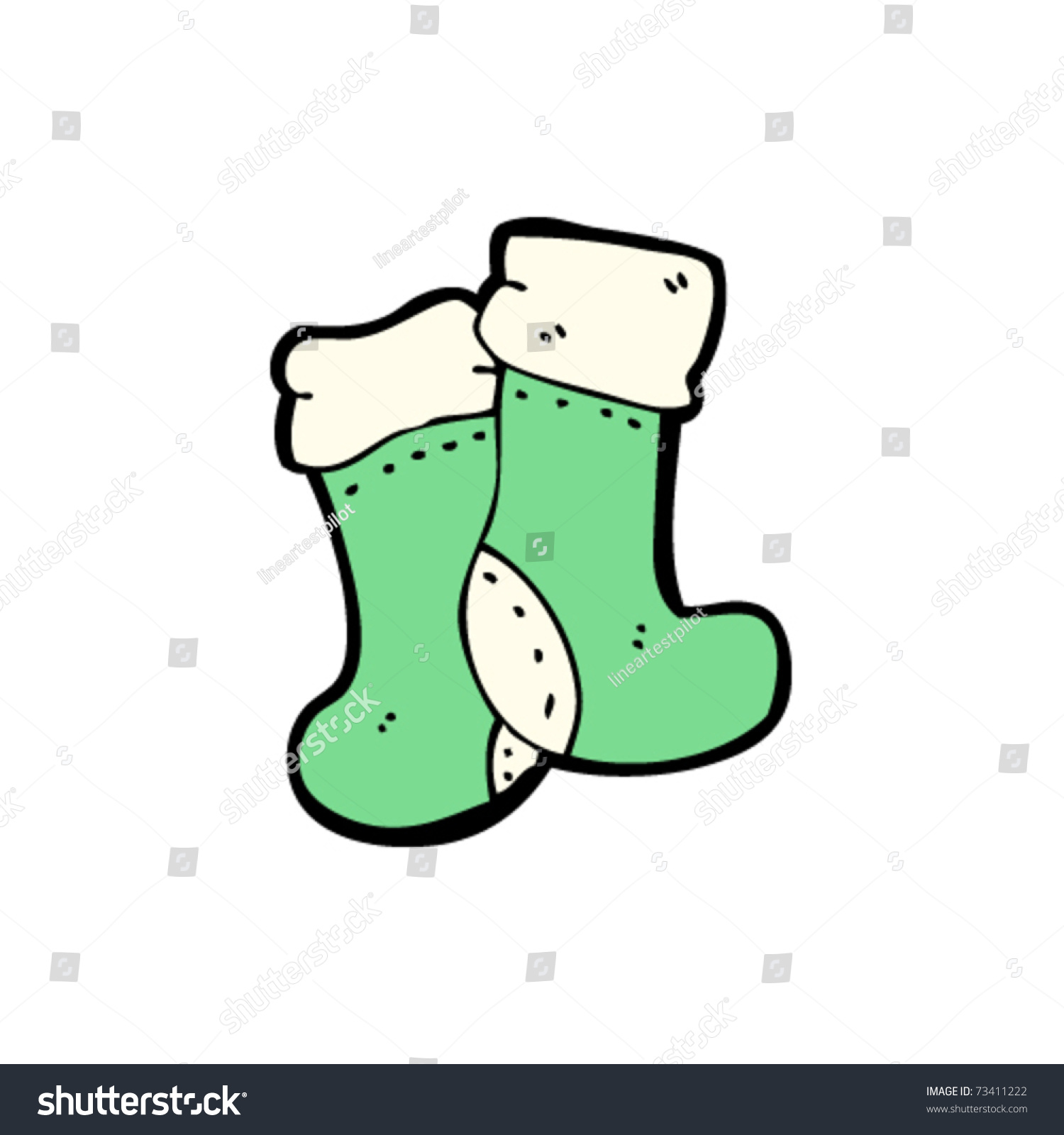 Christmas Socks Cartoon Stock Vector Illustration 73411222 : Shutterstock