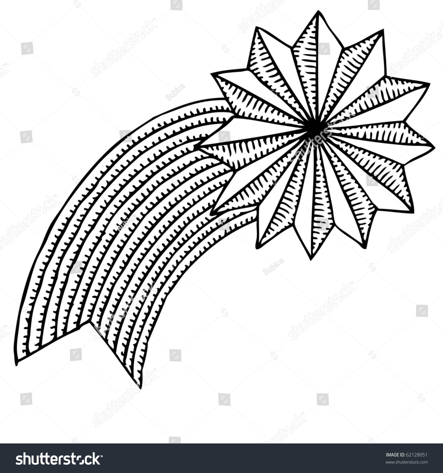 Christmas Star Drawing Stock Vector Royalty Free 62128051