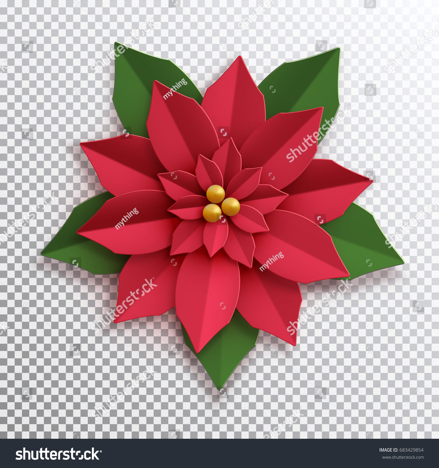 Weihnachtsstern Papierblume Poinsettia Rote Blume