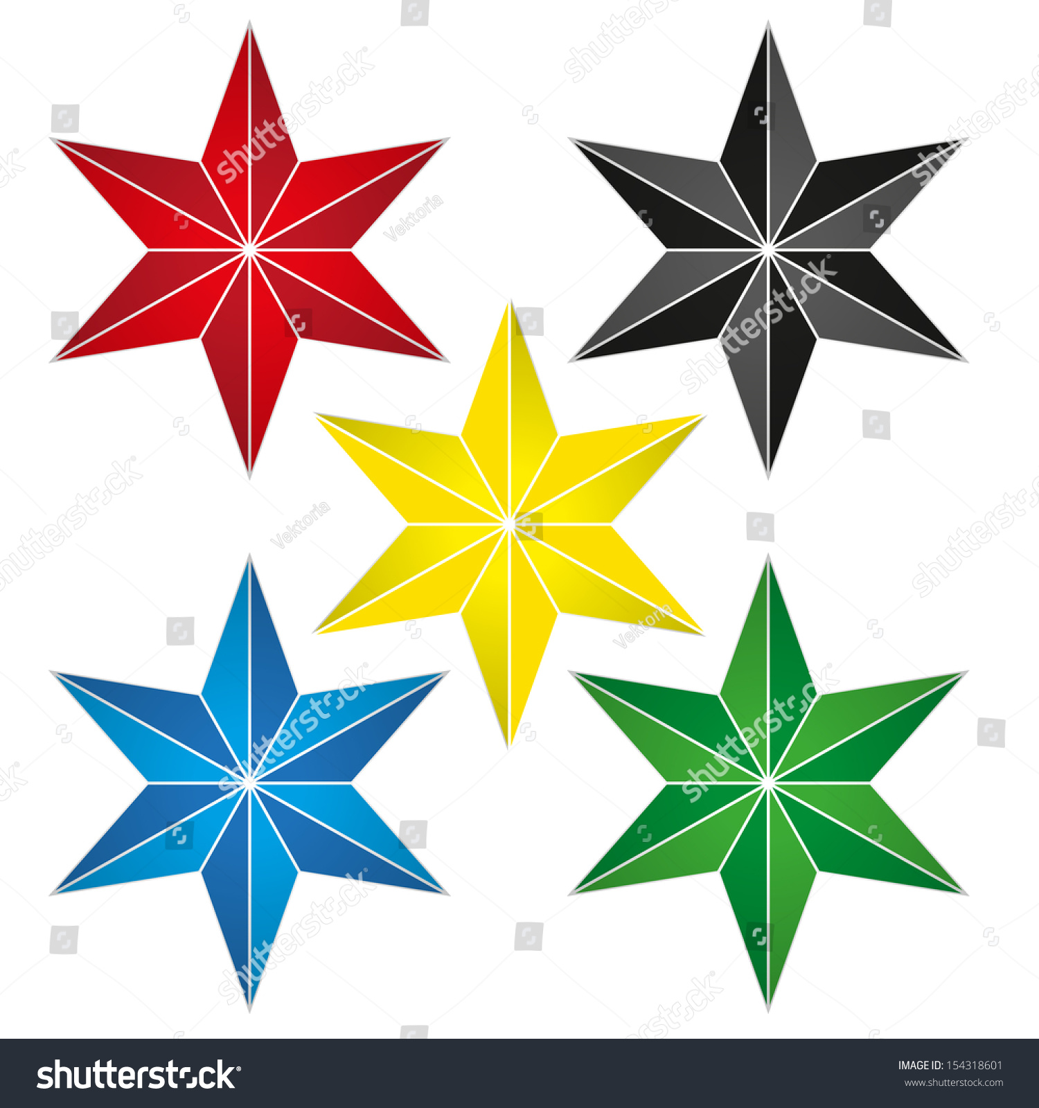 Christmas Stars Stock Vector Illustration 154318601 : Shutterstock