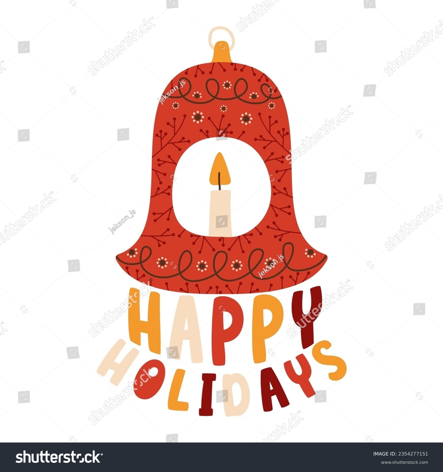 SVG of Christmas Sublimation Design with tree toy and candle. Merry Christmas badge isolated on white. Happy holidays stock vector design svg
