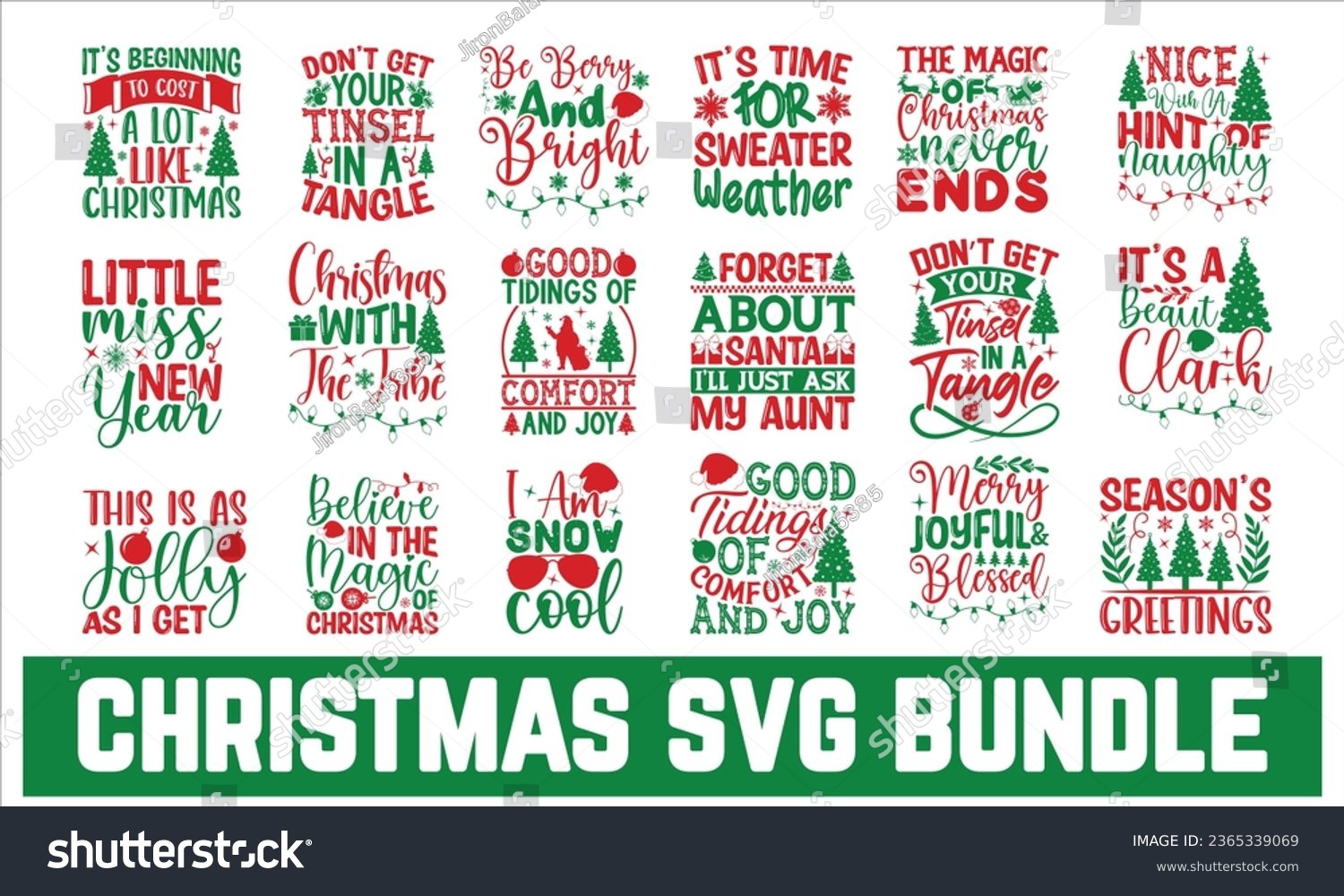SVG of Christmas T-shirt Bundle, Christmas SVG, Winter svg, Santa SVG, Holiday, Merry Christmas, Elf svg, Funny Christmas Shirt, Cut File for Cricut. svg