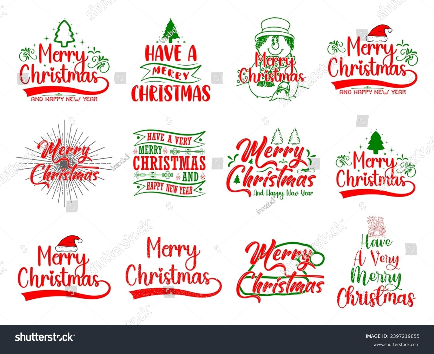SVG of Christmas t shirt design bundle, Christmas bundle, Christmas calligraphy quotes collection, Happy new year, New year quotes, Christmas tshirt for family, svg