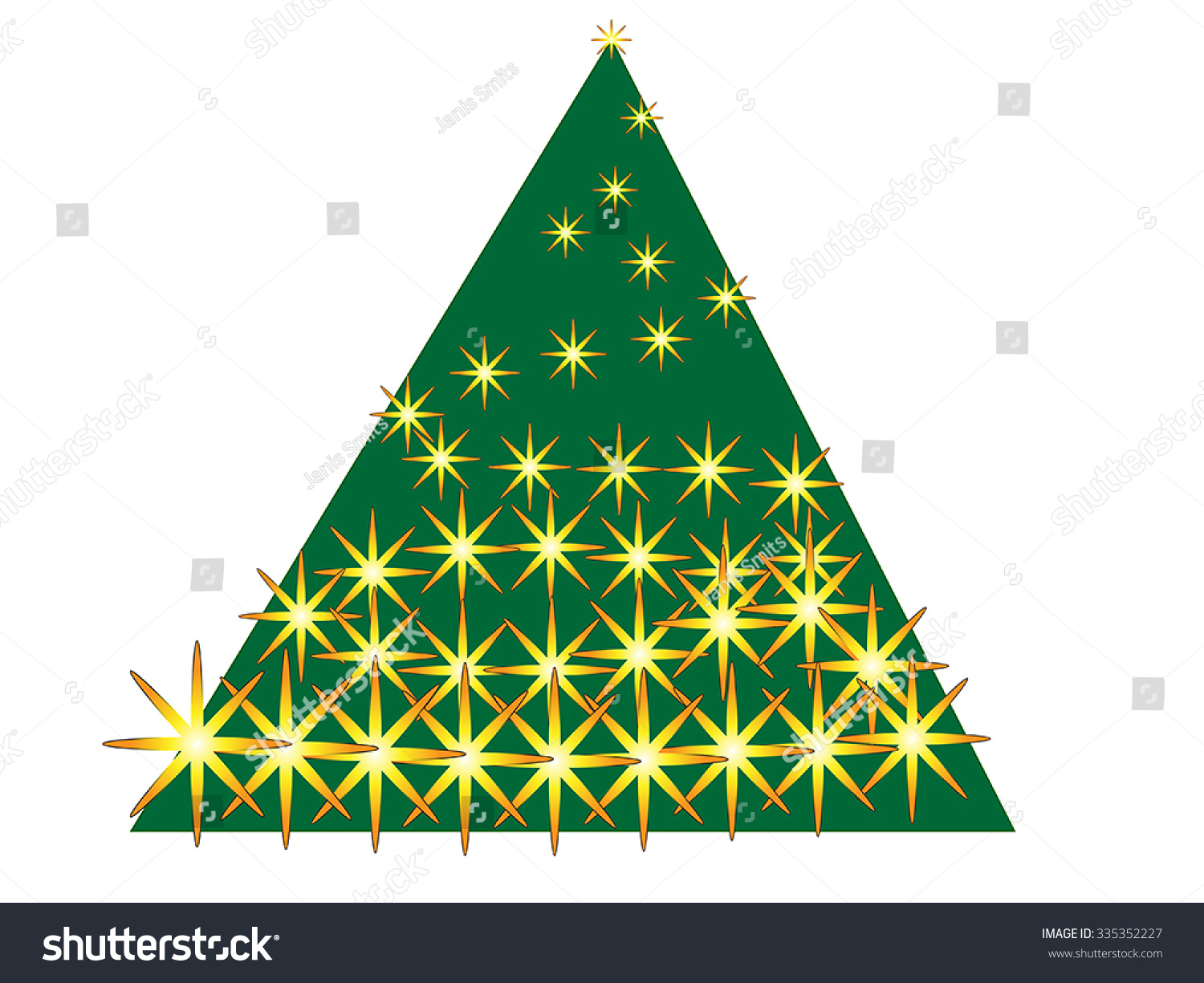 Christmas Tree. Stock Vector Illustration 335352227 : Shutterstock