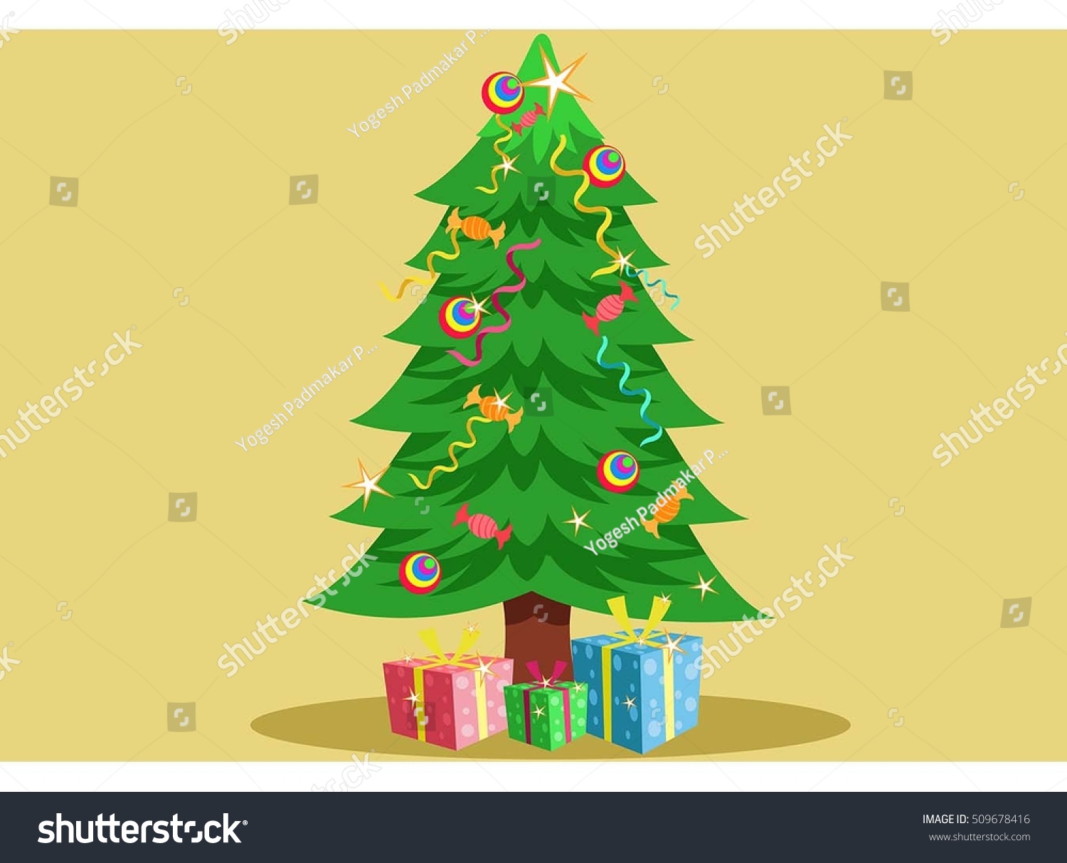 Christmas Tree Stock Vector 509678416 - Shutterstock