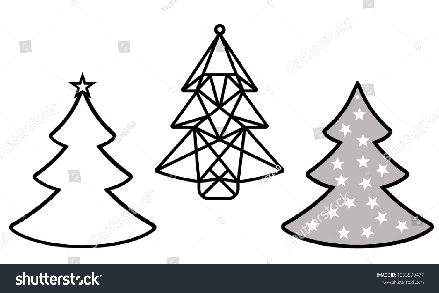 Christmas Tree Cut Out Template from image.shutterstock.com