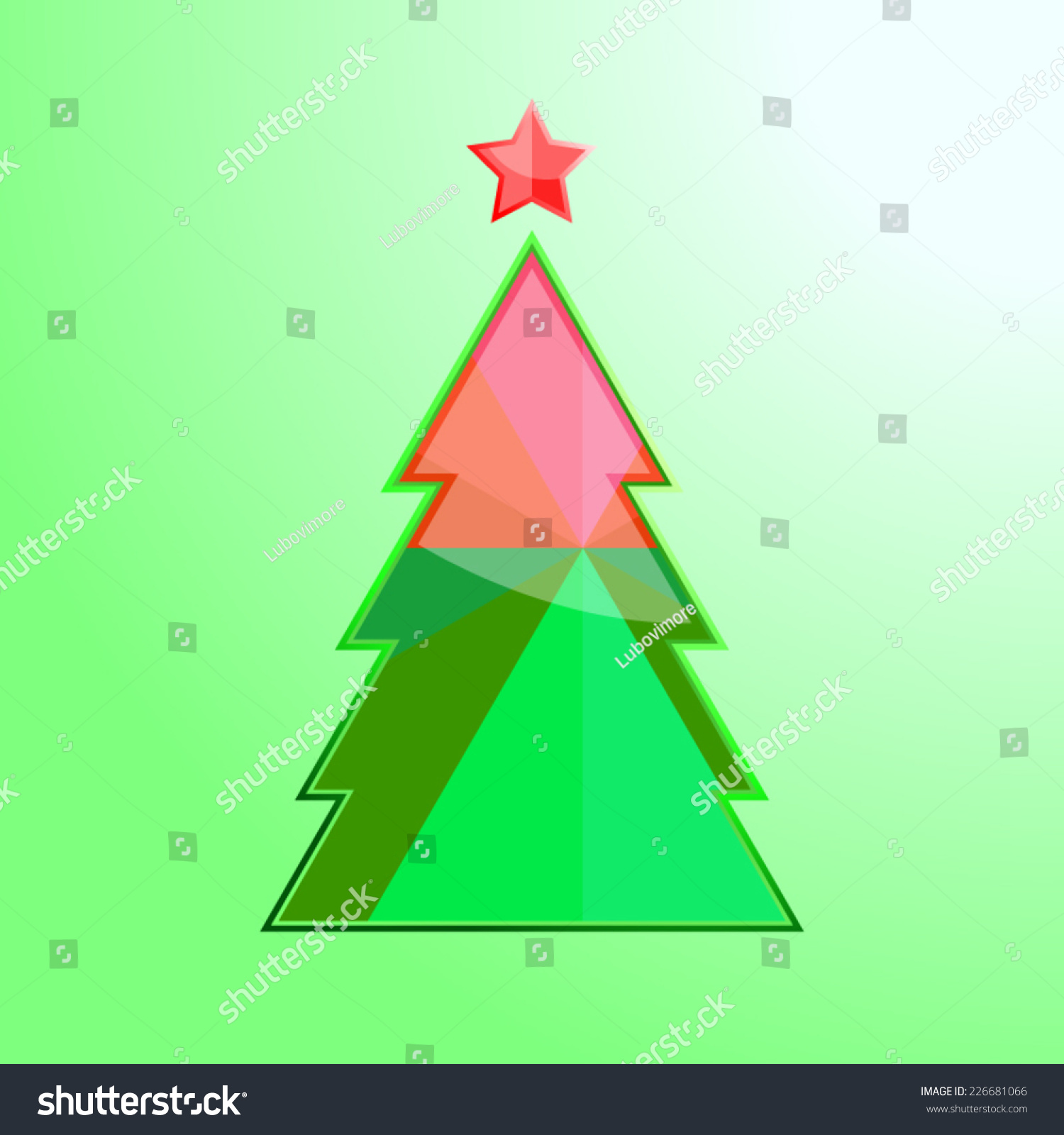 Christmas Tree Illustration. - 226681066 : Shutterstock