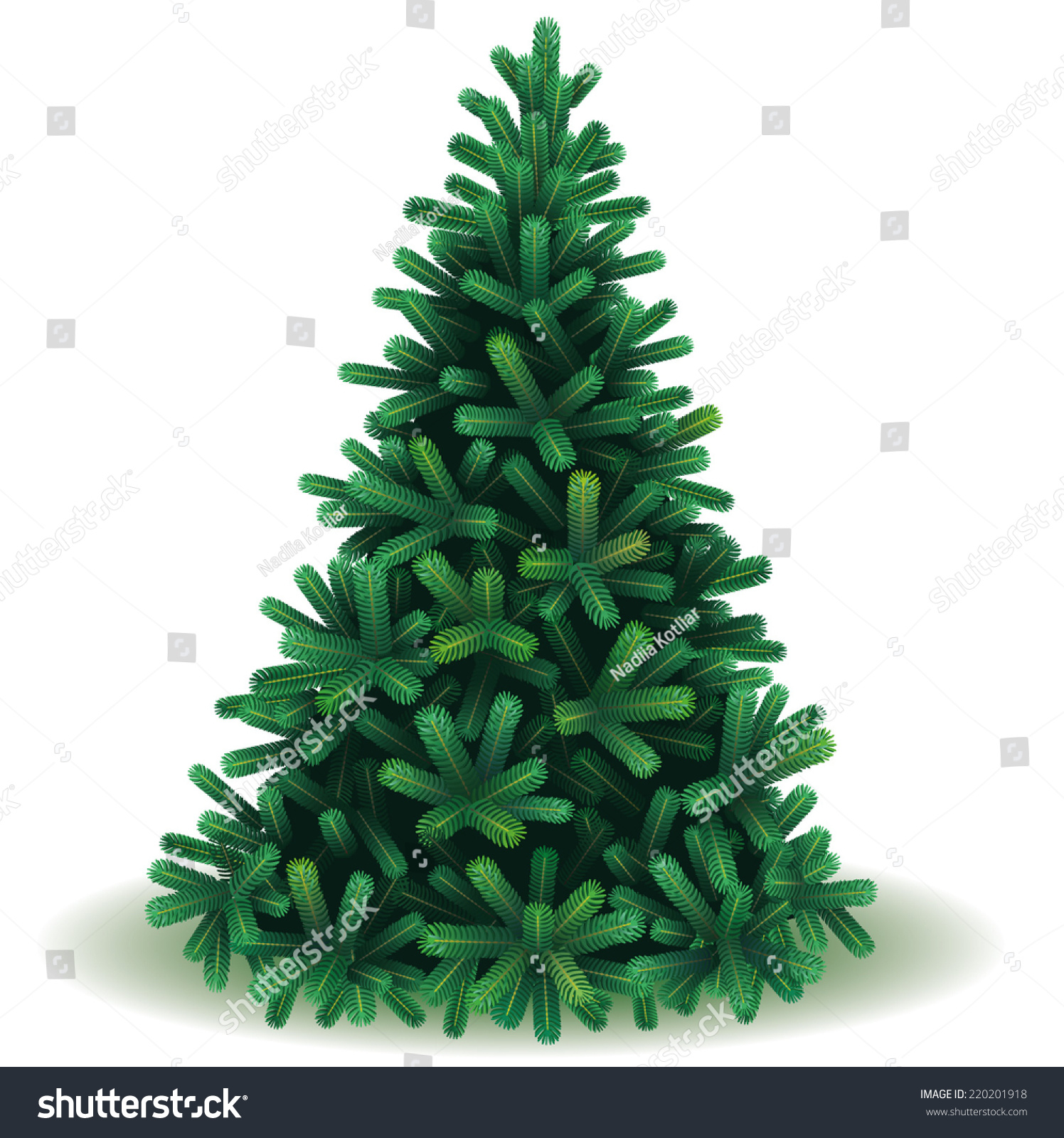 Download Christmas Tree Realistic Vector Illustration Stock Vector Royalty Free 220201918 Yellowimages Mockups