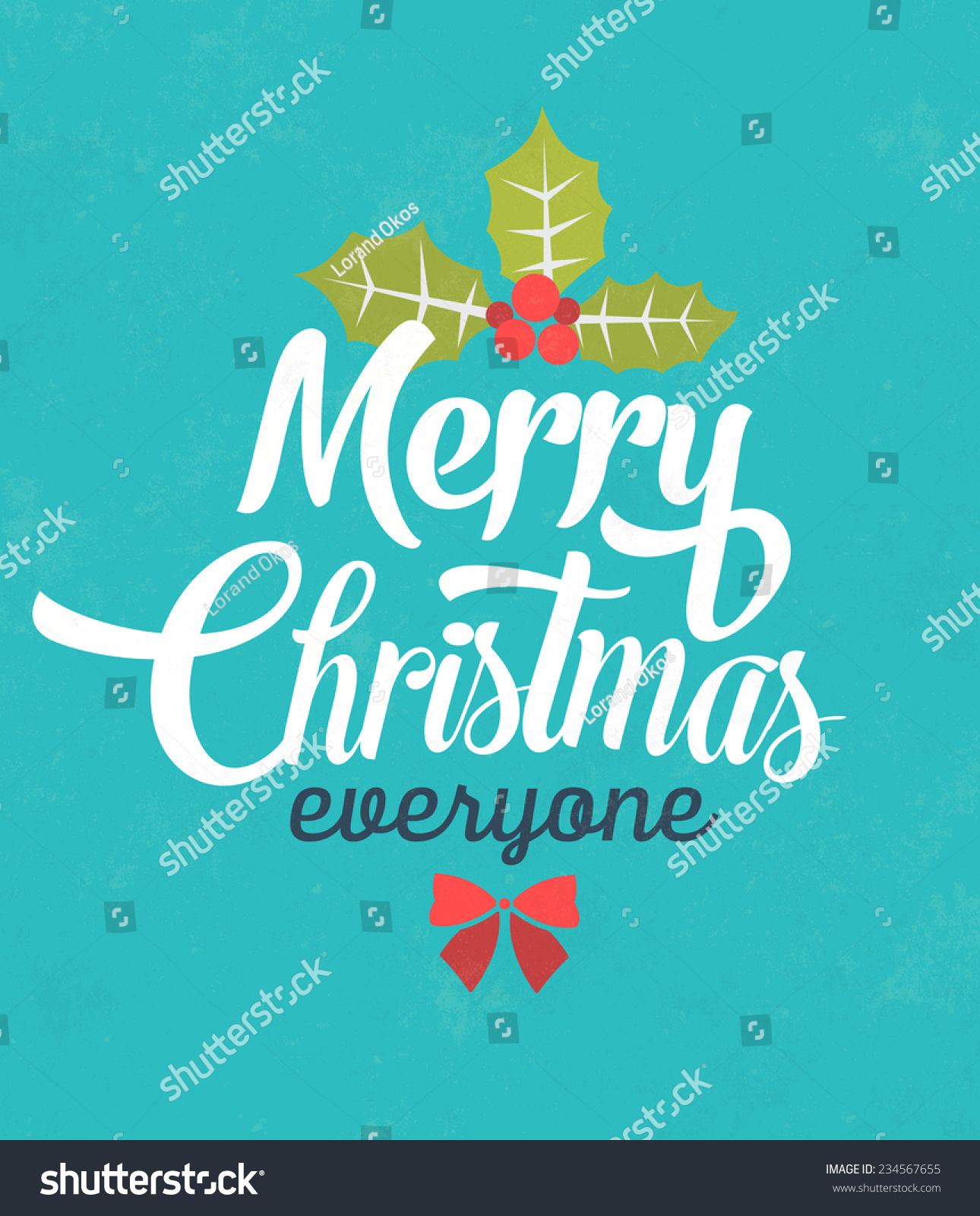 Christmas Typographic Background / Merry Christmas Stock Vector 234567655 : Shutterstock