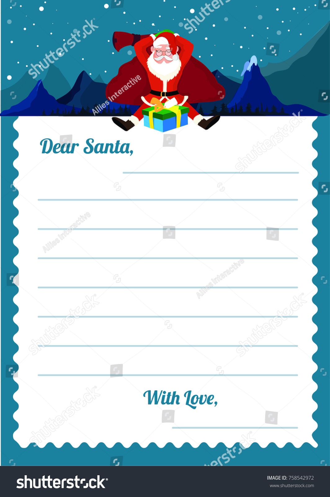 santa letter background template